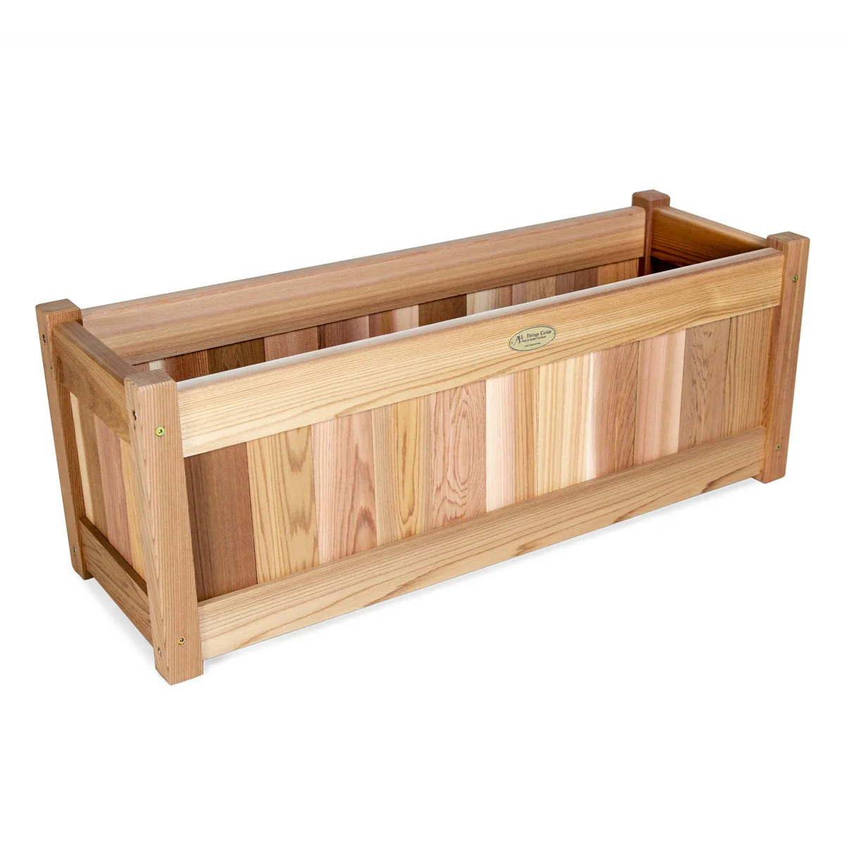 All Things Cedar 32w x 11d x 12h Planter Box with Trellis Privacy Screens Set PL30-Set - Image 3