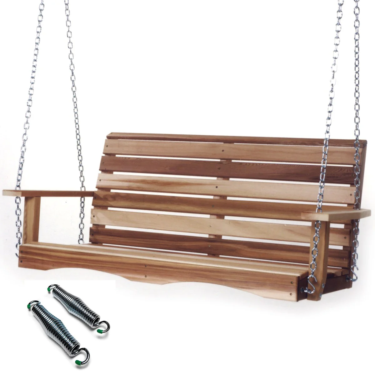 All Things Cedar 4-ft Porch Swing with Comfort Swing Springs PS48-SW10 - Image 3