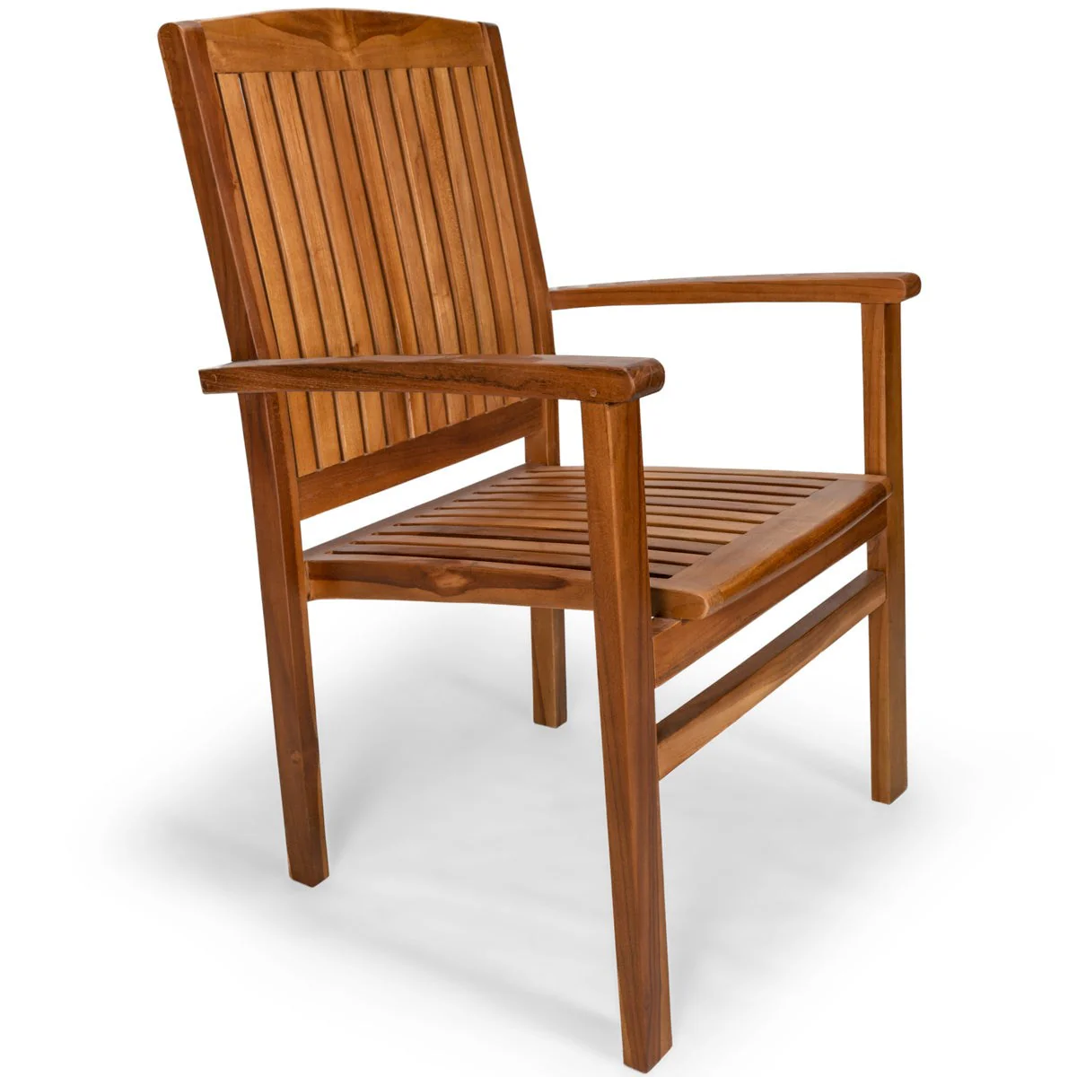 All Things Cedar 5-Piece Oval Extension Table Stacking Chair Set with Royal White Cushions TE70-24-RW - Image 6