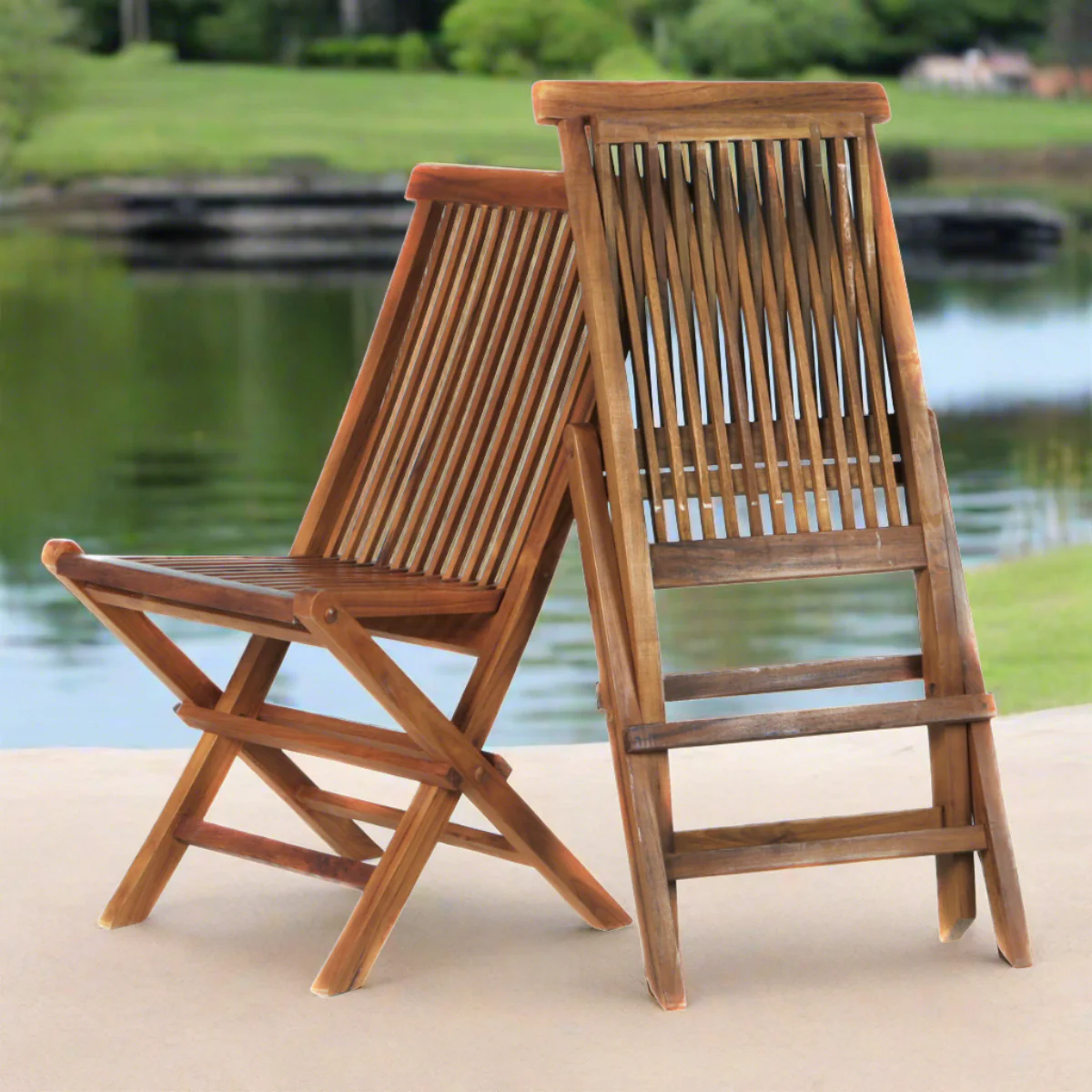 All Things Cedar Folding Chair Set TF22-2