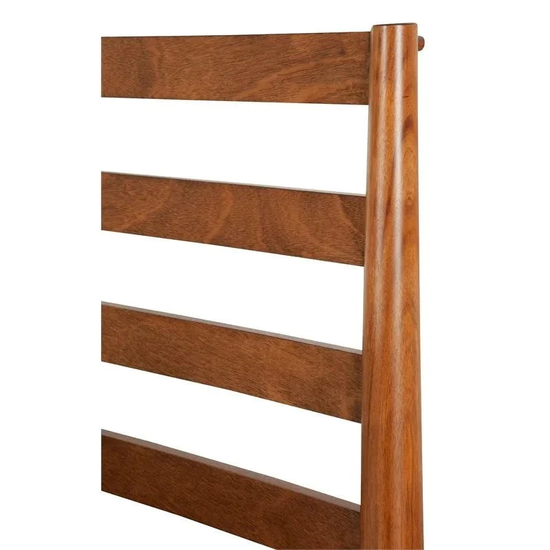 Alpine Furniture Flynn Retro California King Bed w/Slat Back Headboard, Acorn 1066-27CK - Image 7