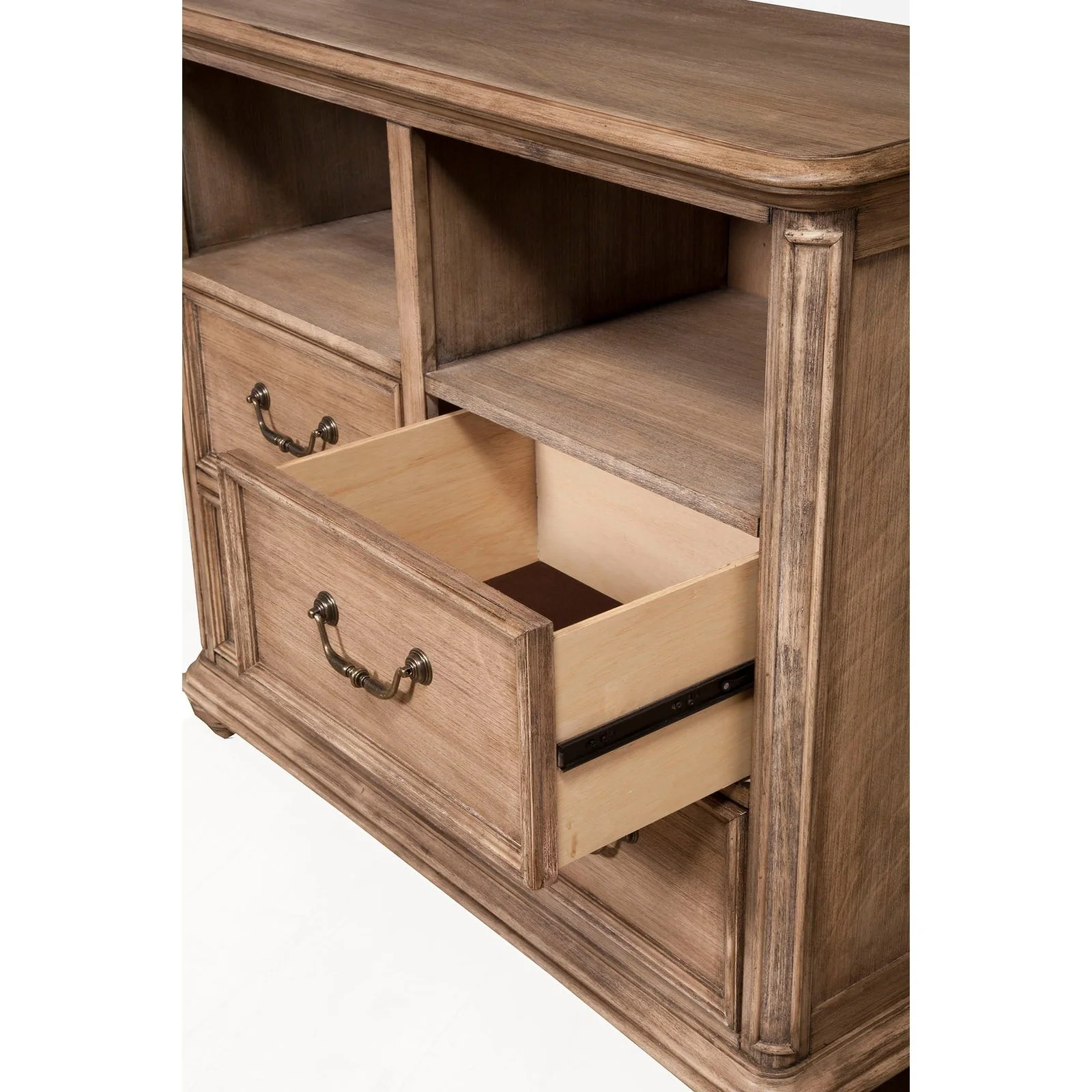 Alpine Furniture Melbourne 4 Drawer TV Media Chest, French Truffle 1200-11 - Image 3