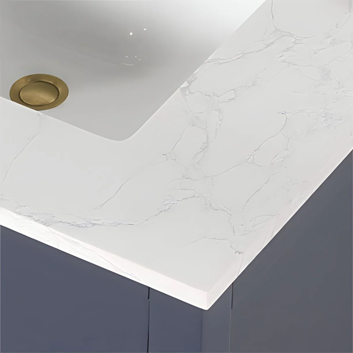 Altair Design Gavino 30" Single Bathroom Vanity in Royal Blue with Grain White Composite Stone Countertop - Image 13