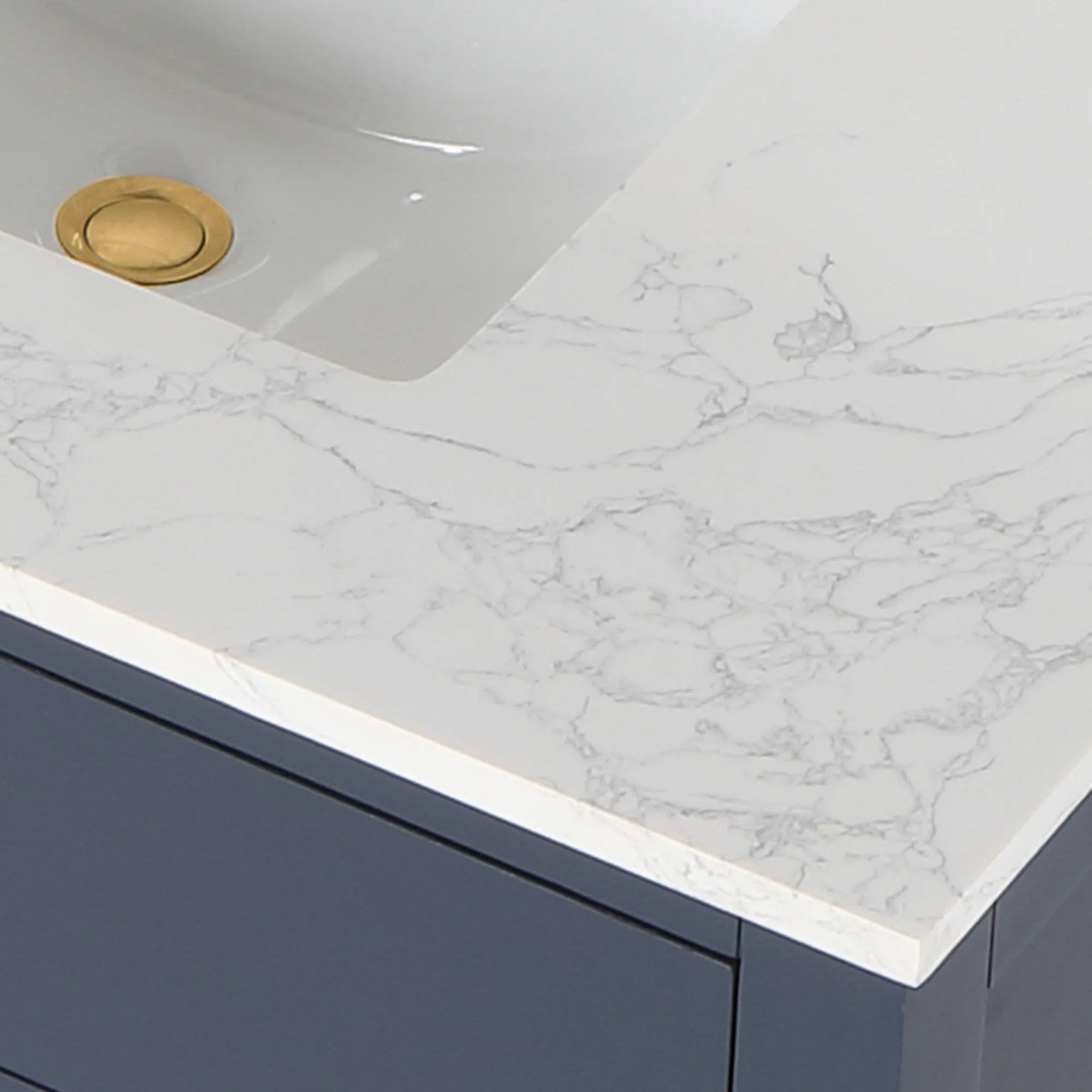Altair Design Gavino 36" Single Bathroom Vanity in Royal Blue with Grain White Composite Stone Countertop - Image 9