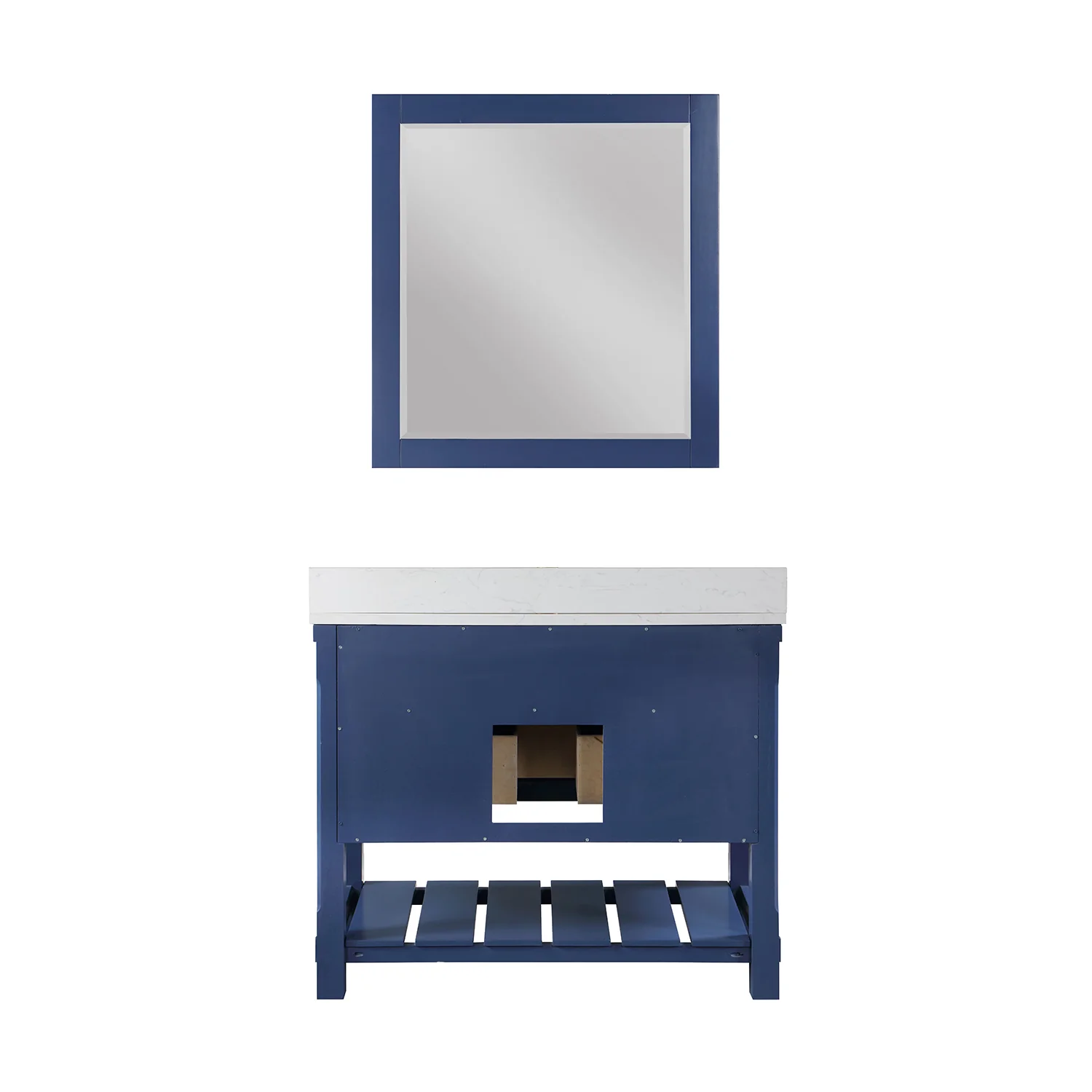 Altair Design Georgia 42" Single Bathroom Vanity Set in Jewelry Blue and Aosta White Composite Stone Top with White Farmhouse Basin - Image 10