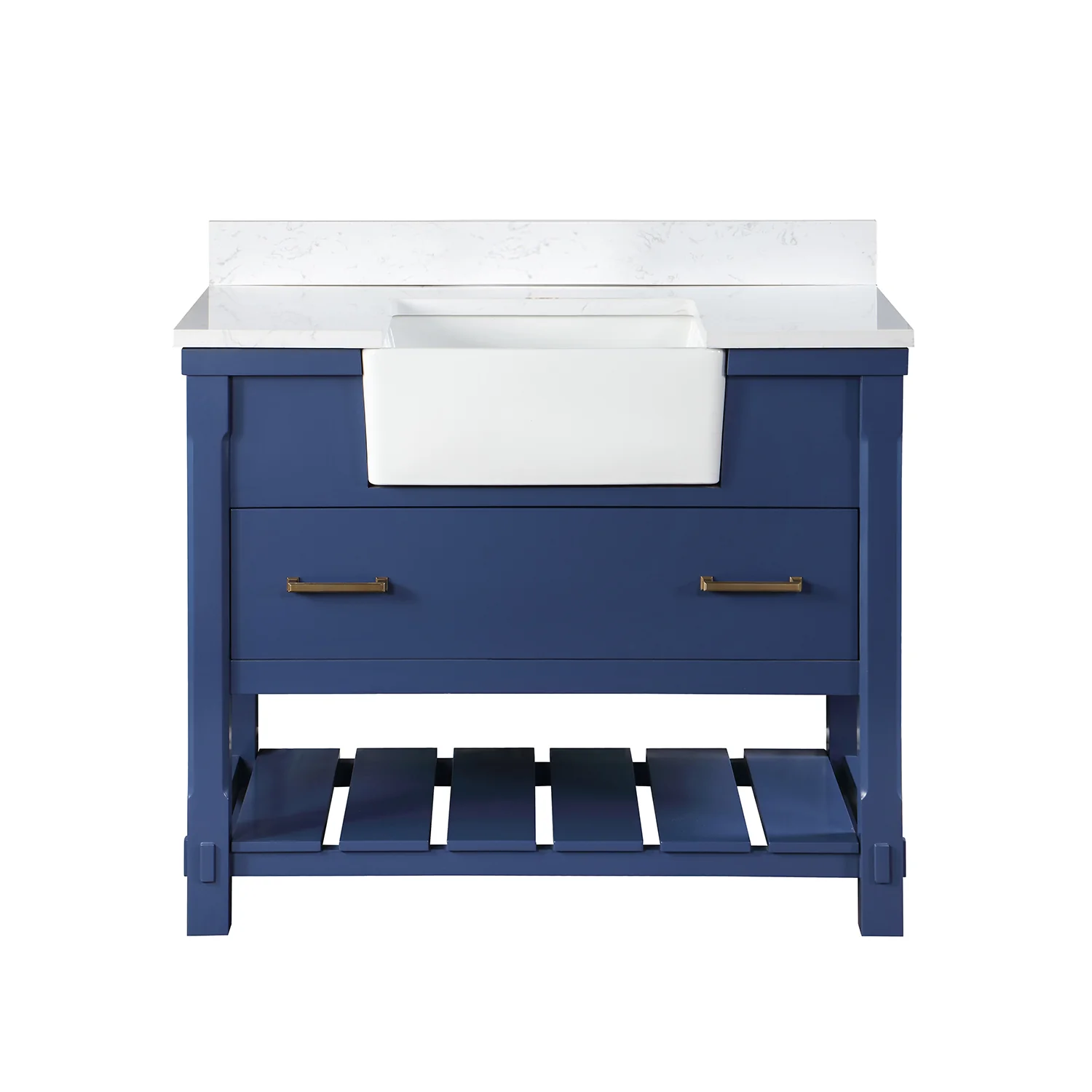 Altair Design Georgia 42" Single Bathroom Vanity Set in Jewelry Blue and Aosta White Composite Stone Top with White Farmhouse Basin - Image 13