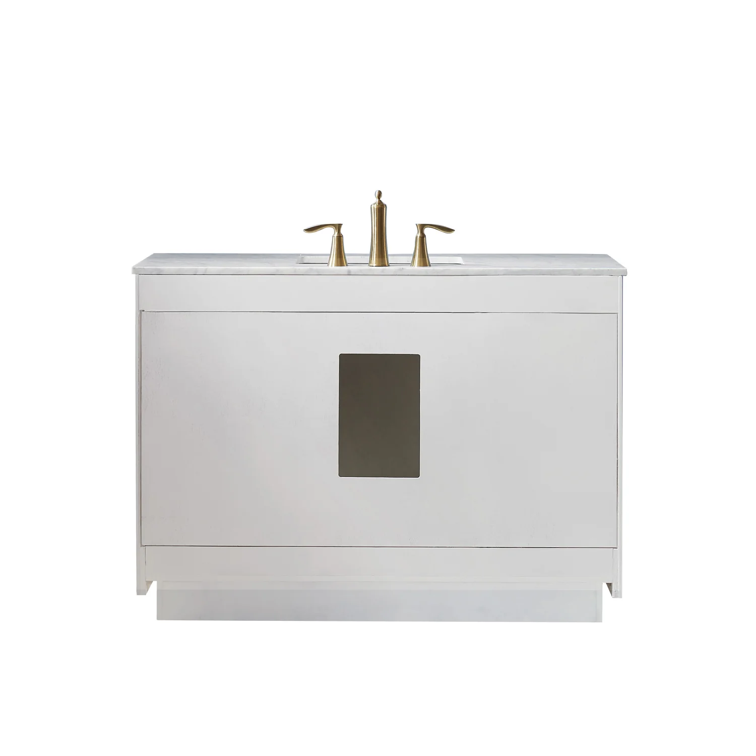 Altair Design Ivy 48" Single Bathroom Vanity Set in White and Carrara White Marble Countertop - Image 15