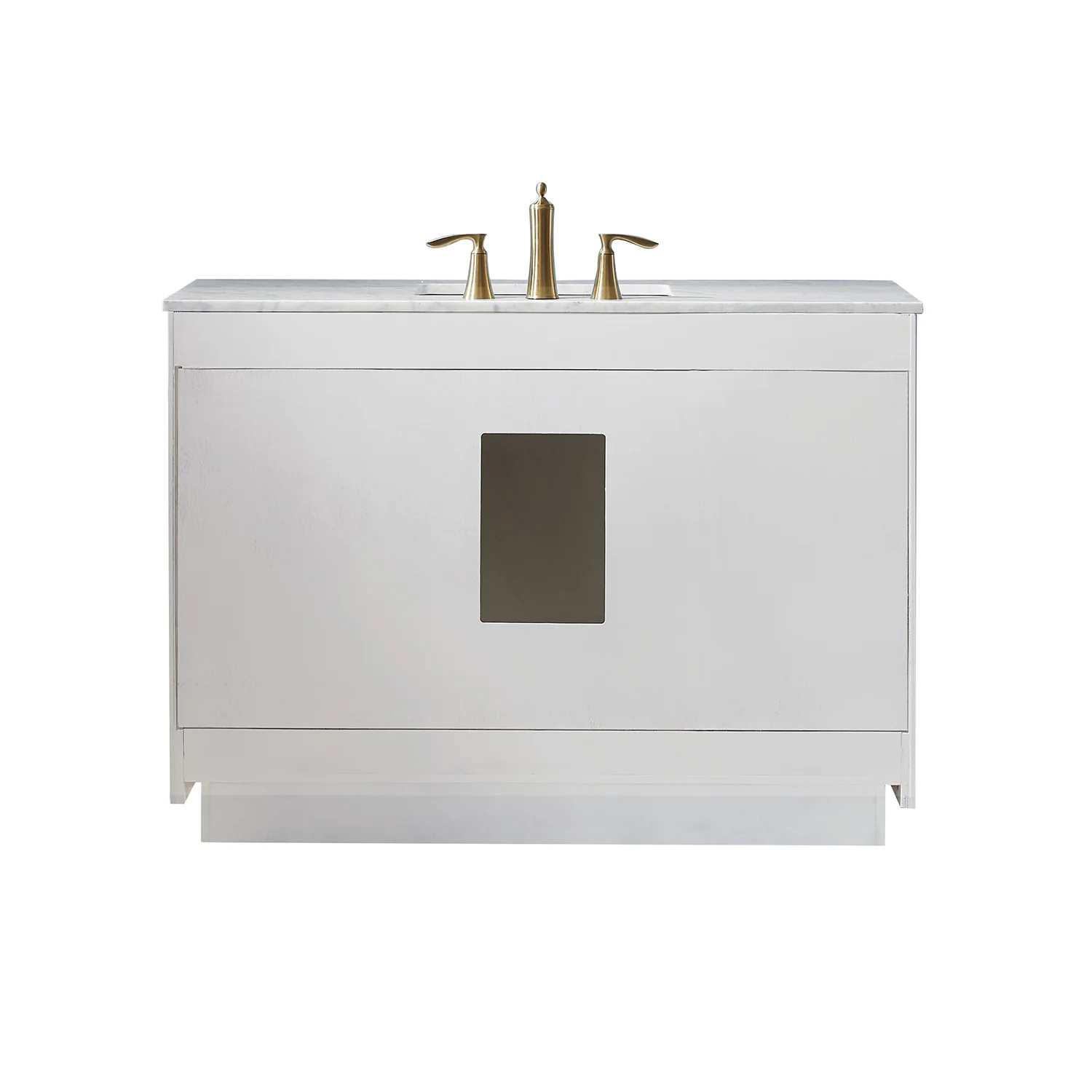 Altair Design Ivy 48" Single Bathroom Vanity Set in White and Carrara White Marble Countertop - Image 16
