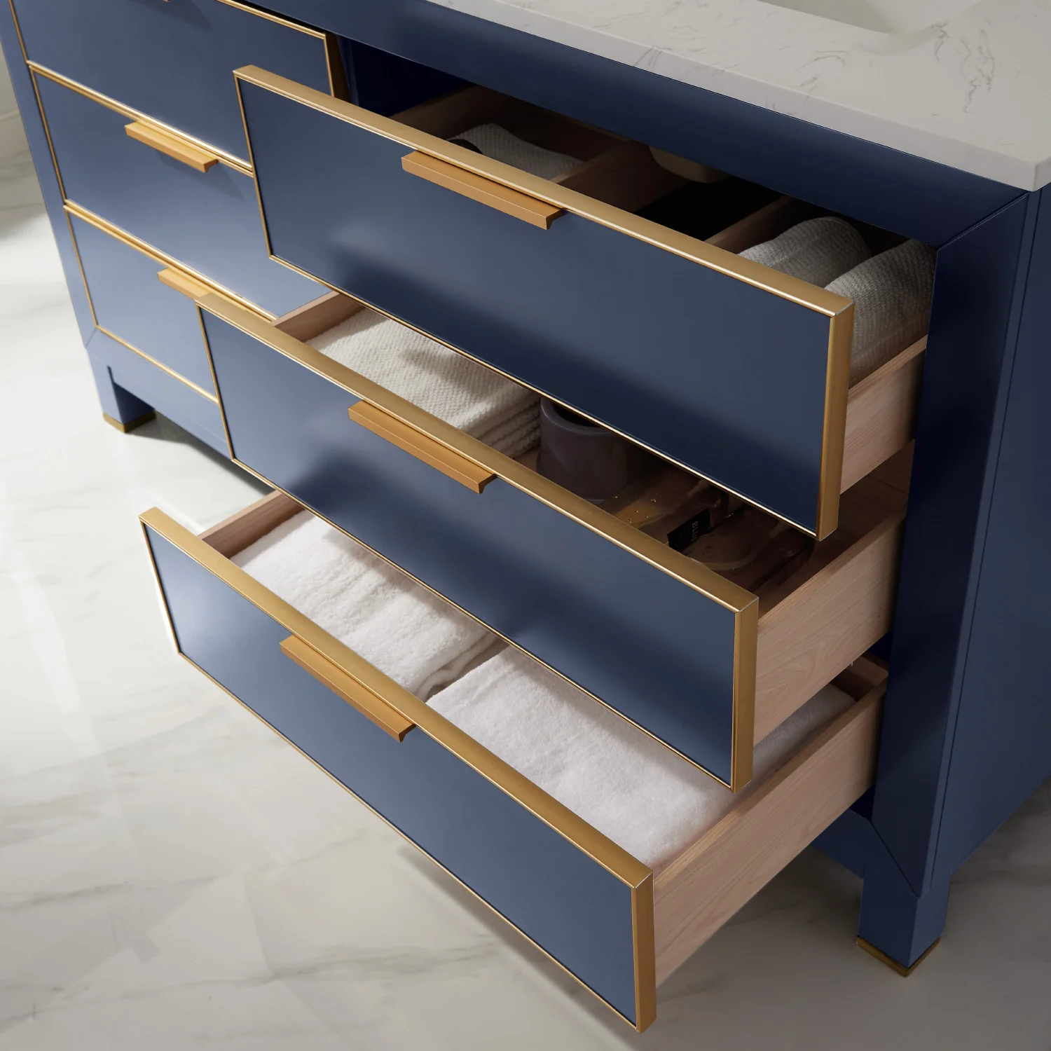 Altair Design Jackson 60" Double Bathroom Vanity Set in Royal Blue and Aosta White Composite Stone Countertop - Image 7