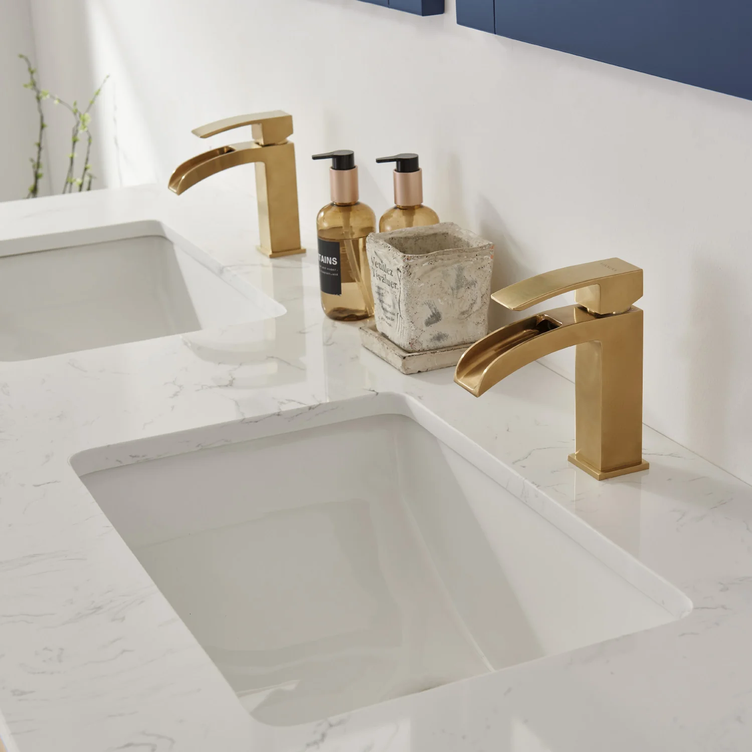 Altair Design Jackson 60" Double Bathroom Vanity Set in Royal Blue and Aosta White Composite Stone Countertop - Image 9