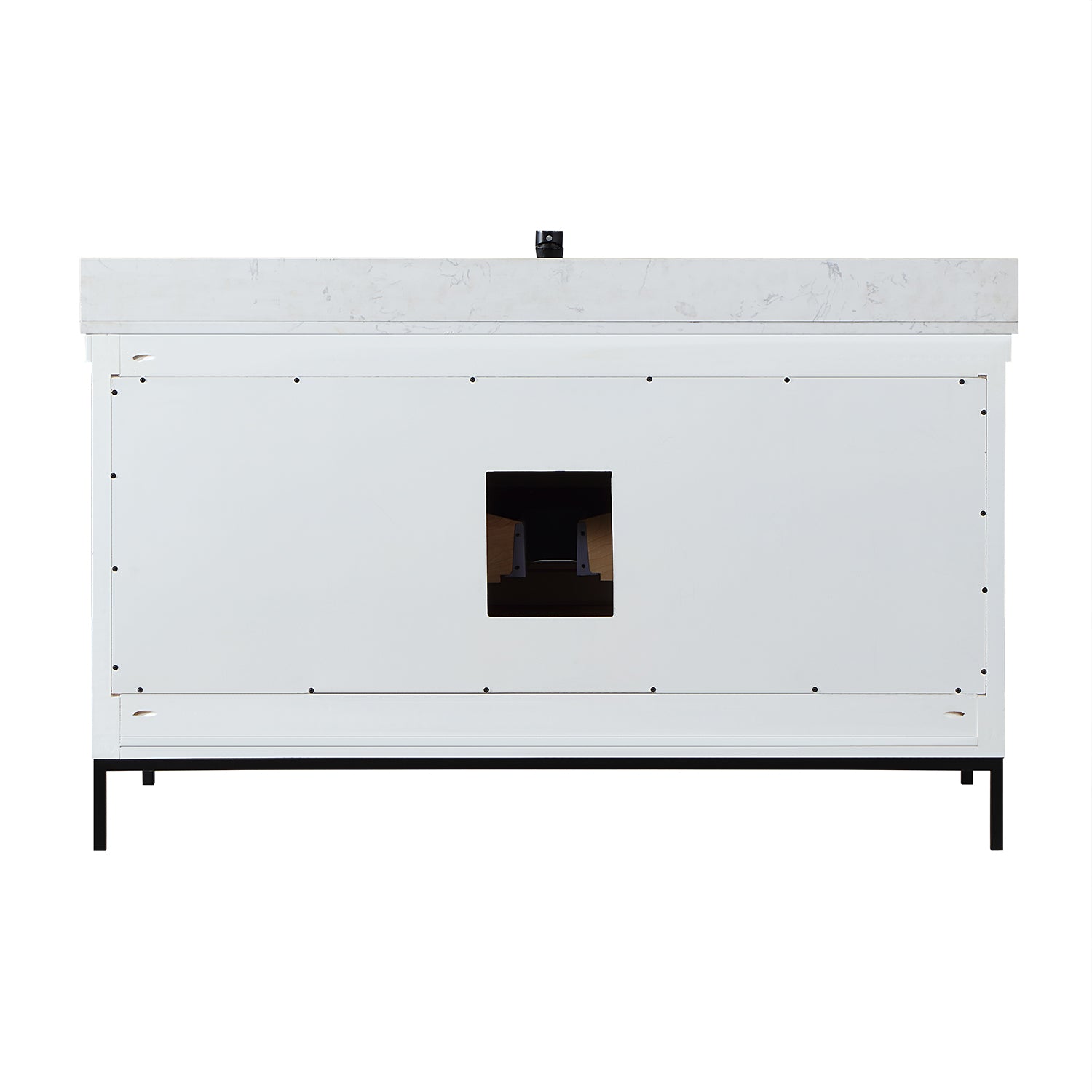 Altair Design Kesia 60" Single Bathroom Vanity Set in White with Aosta White Composite Stone Countertop - Image 17