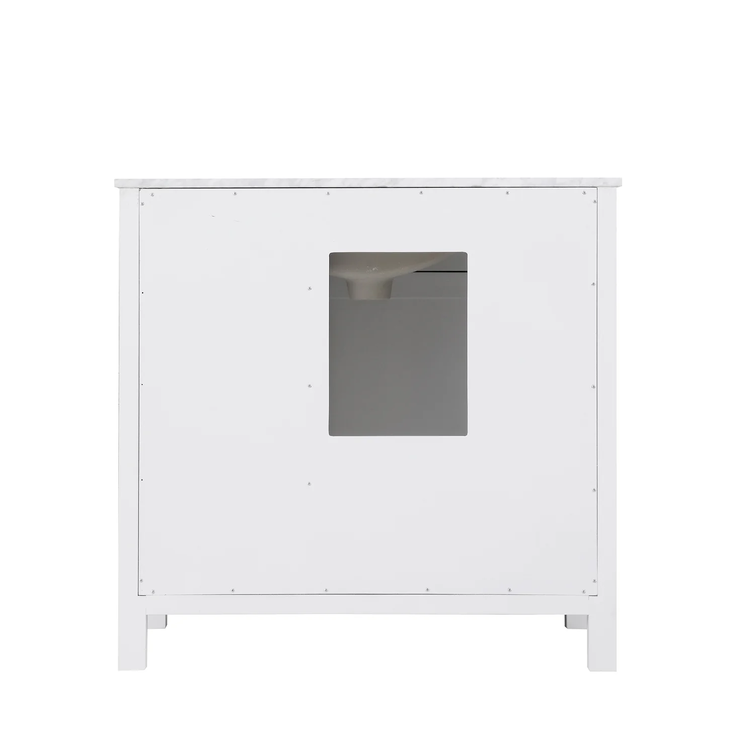 Altair Design Kinsley 36" Single Bathroom Vanity Set in White and Carrara White Marble Countertop - Image 17