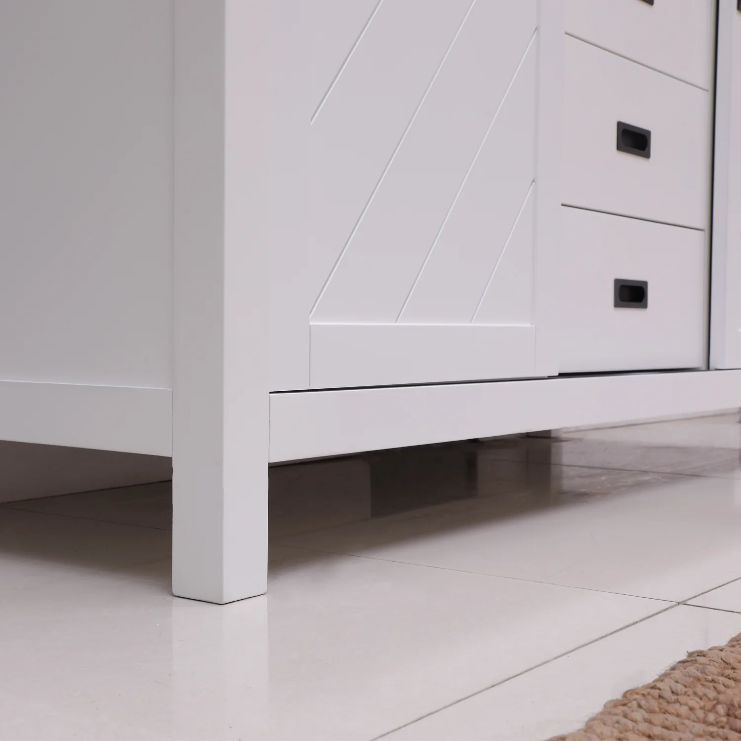 Altair Design Kinsley 60" Double Bathroom Vanity Set in White and Carrara White Marble Countertop - Image 16