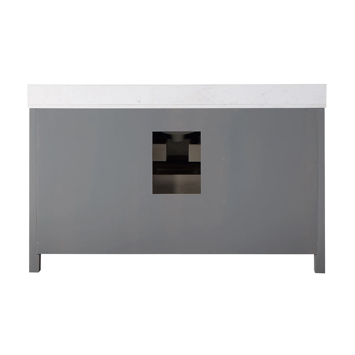 Altair Design Kinsley 60" Single Bathroom Vanity Set in Gray and Aosta White Composite Stone Countertop - Image 21