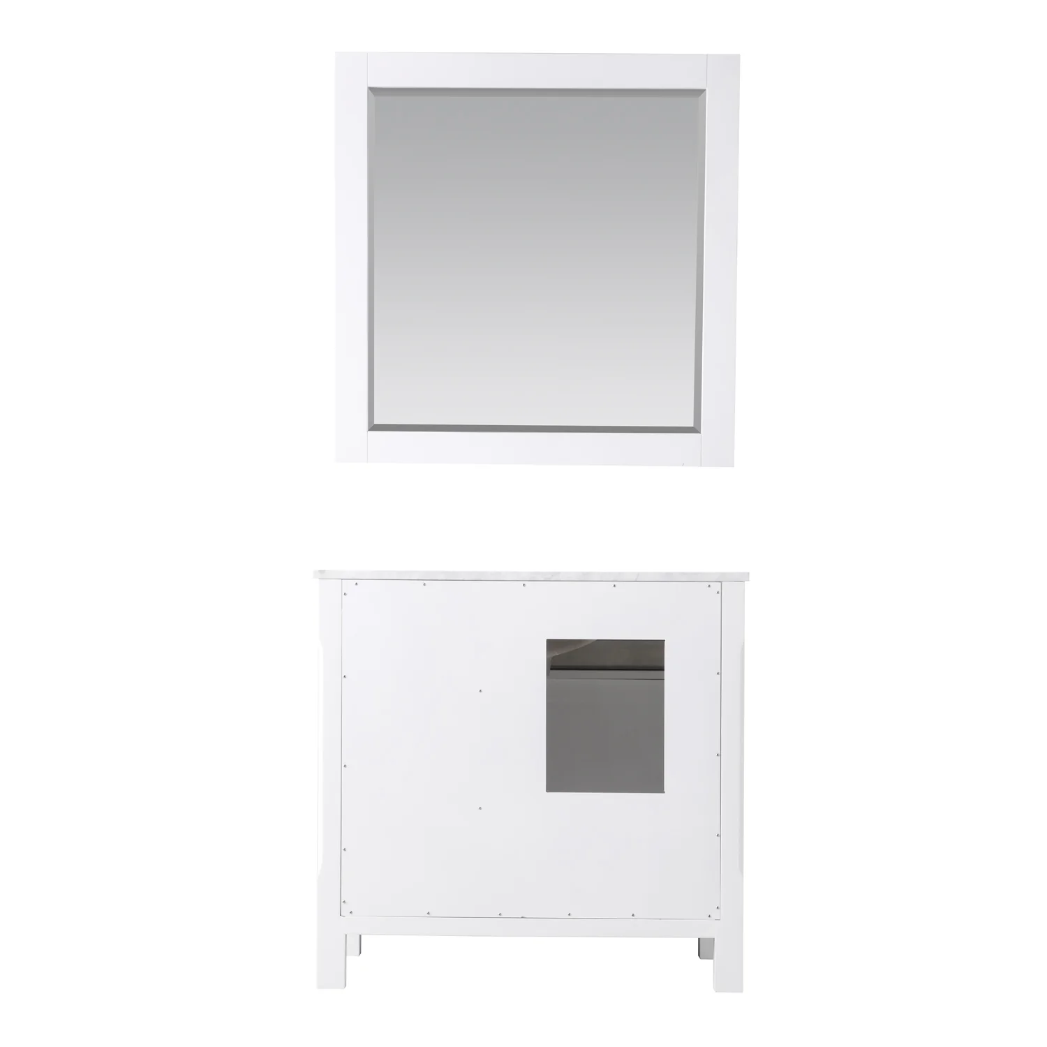 Altair Design Maribella 36" Single Bathroom Vanity Set in White and Carrara White Marble Countertop - Image 7