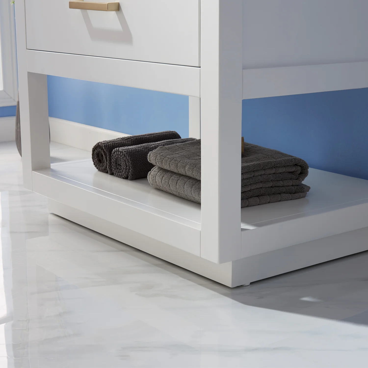 Altair Design Remi 30" Single Bathroom Vanity Set in White and Carrara White Marble Countertop - Image 4