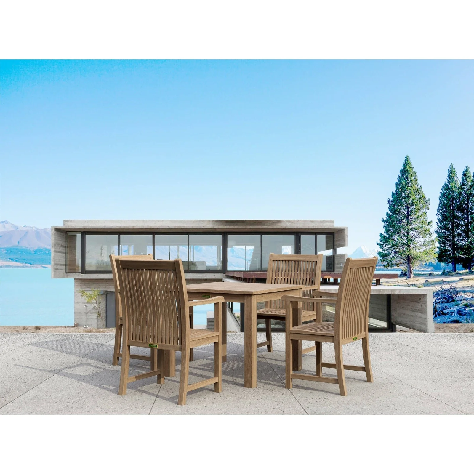 Anderson Teak Bahama Chicago 5-pieces Bistro Set Set-11