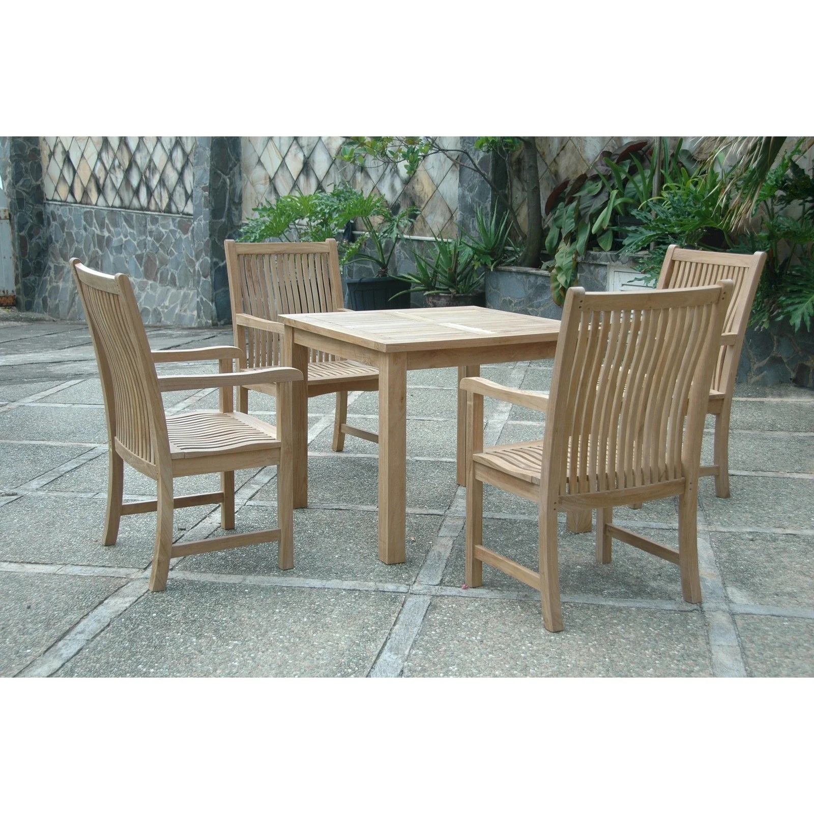Anderson Teak Bahama Chicago 5-pieces Bistro Set Set-11 - Image 2