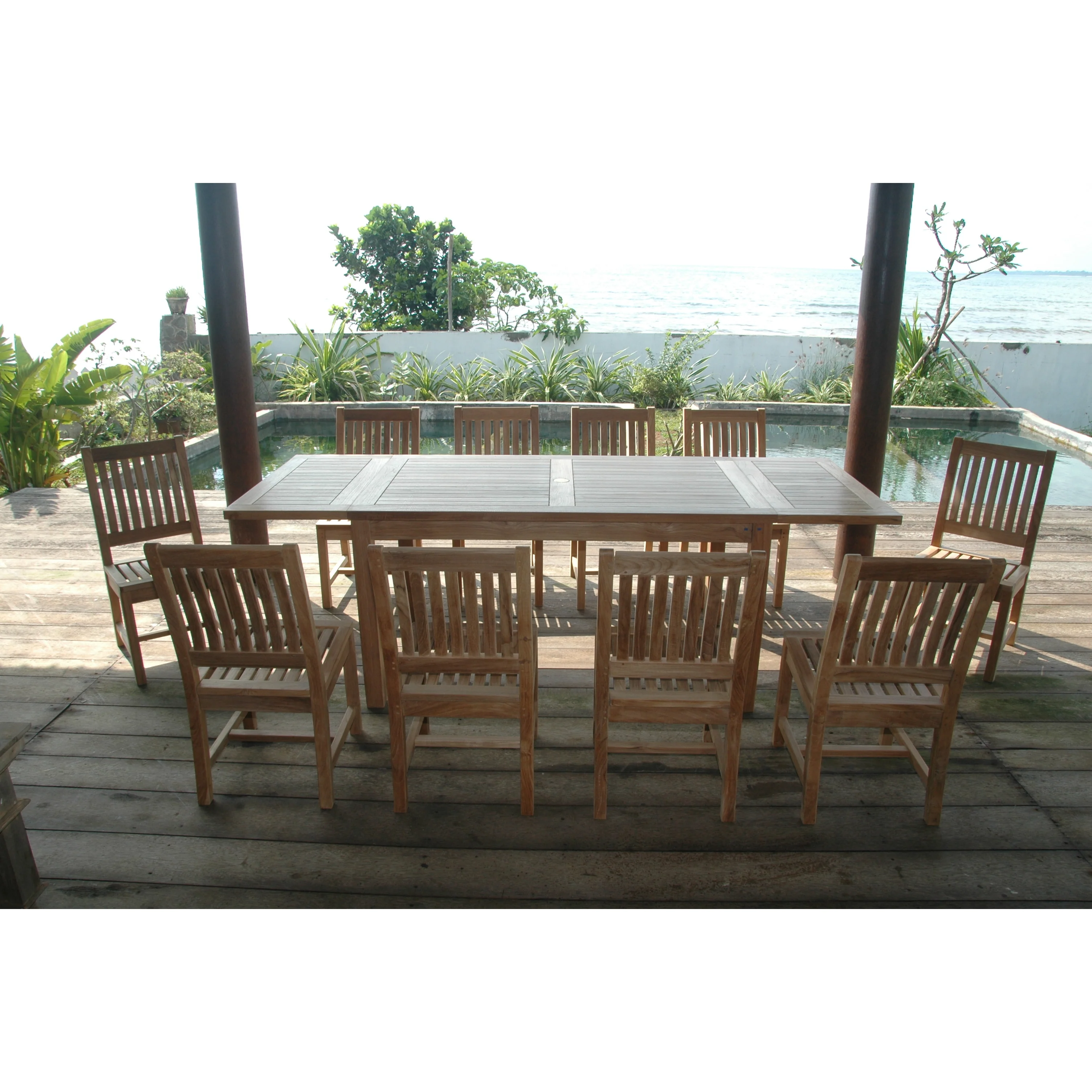 Anderson Teak Bahama Rialto 11-Pieces Rectangular Dining Set Set-15 - Image 3