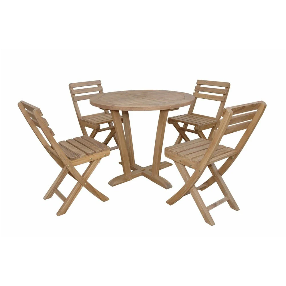 Anderson Teak Descanso Alabama 5-Pieces Bistro Set SET-227 - Image 2
