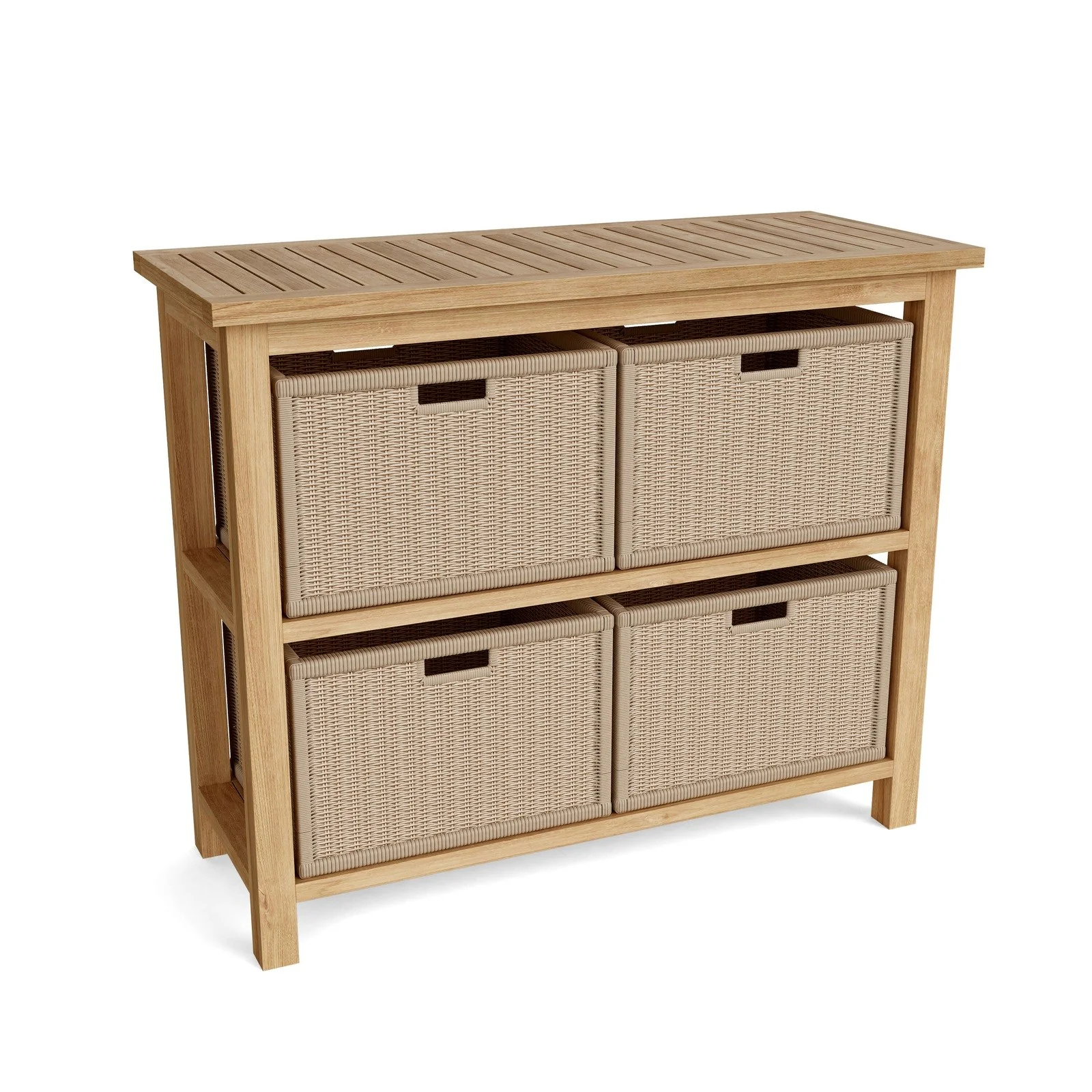 Anderson Teak Towel Console w/ 2 Shelves Table SPA-4720 - Image 6