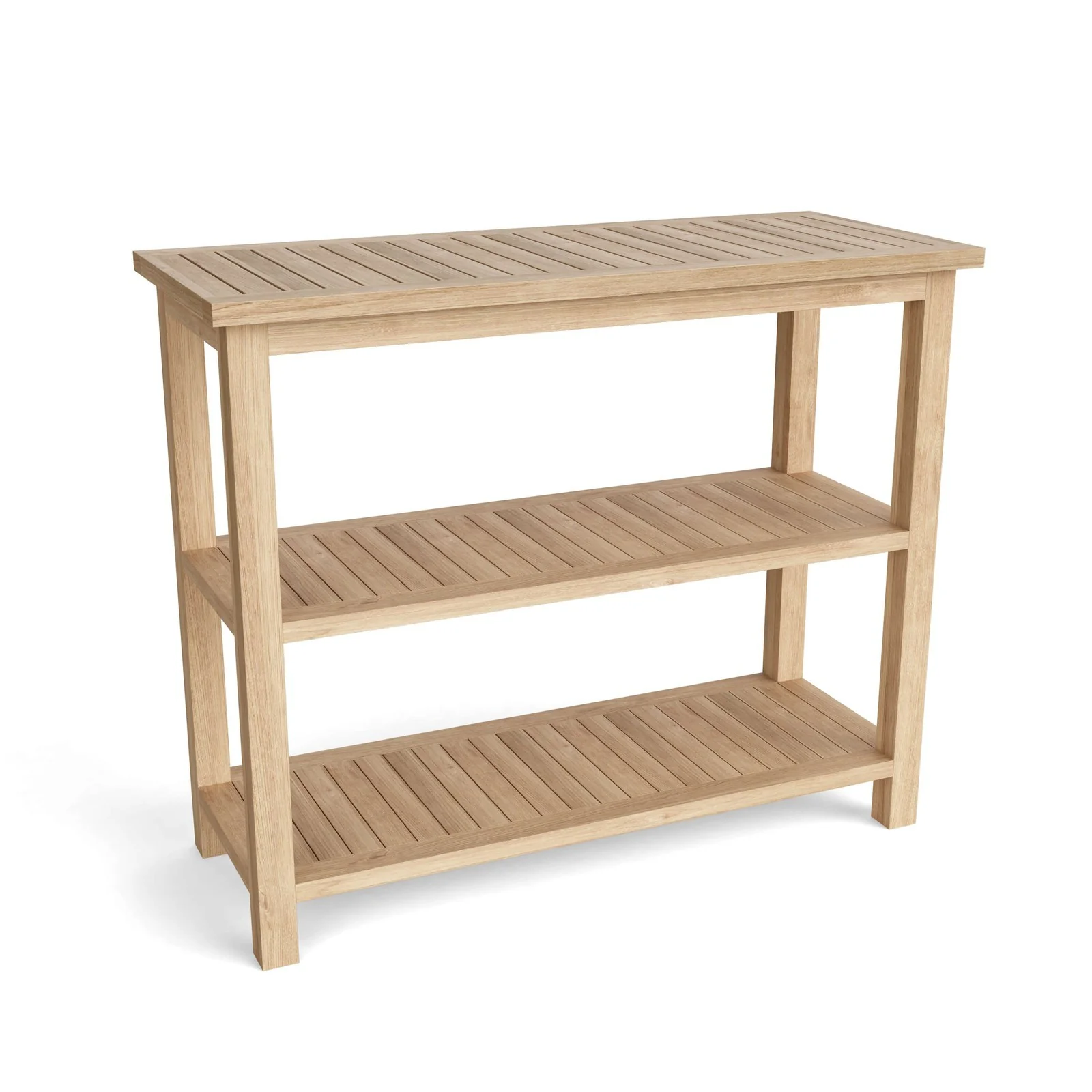Anderson Teak Towel Console w/ 2 Shelves Table SPA-4720 - Image 7