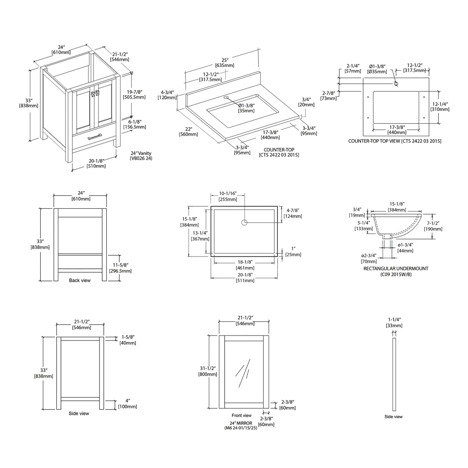 Blossom Geneva 24″ Bathroom Vanity - Image 5