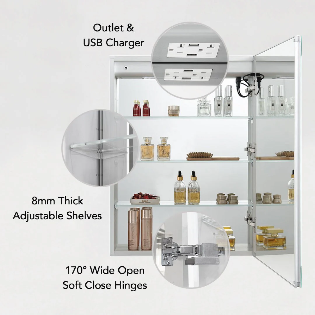 Blossom Pillar – 20 Inches LED Medicine Cabinet - Image 33