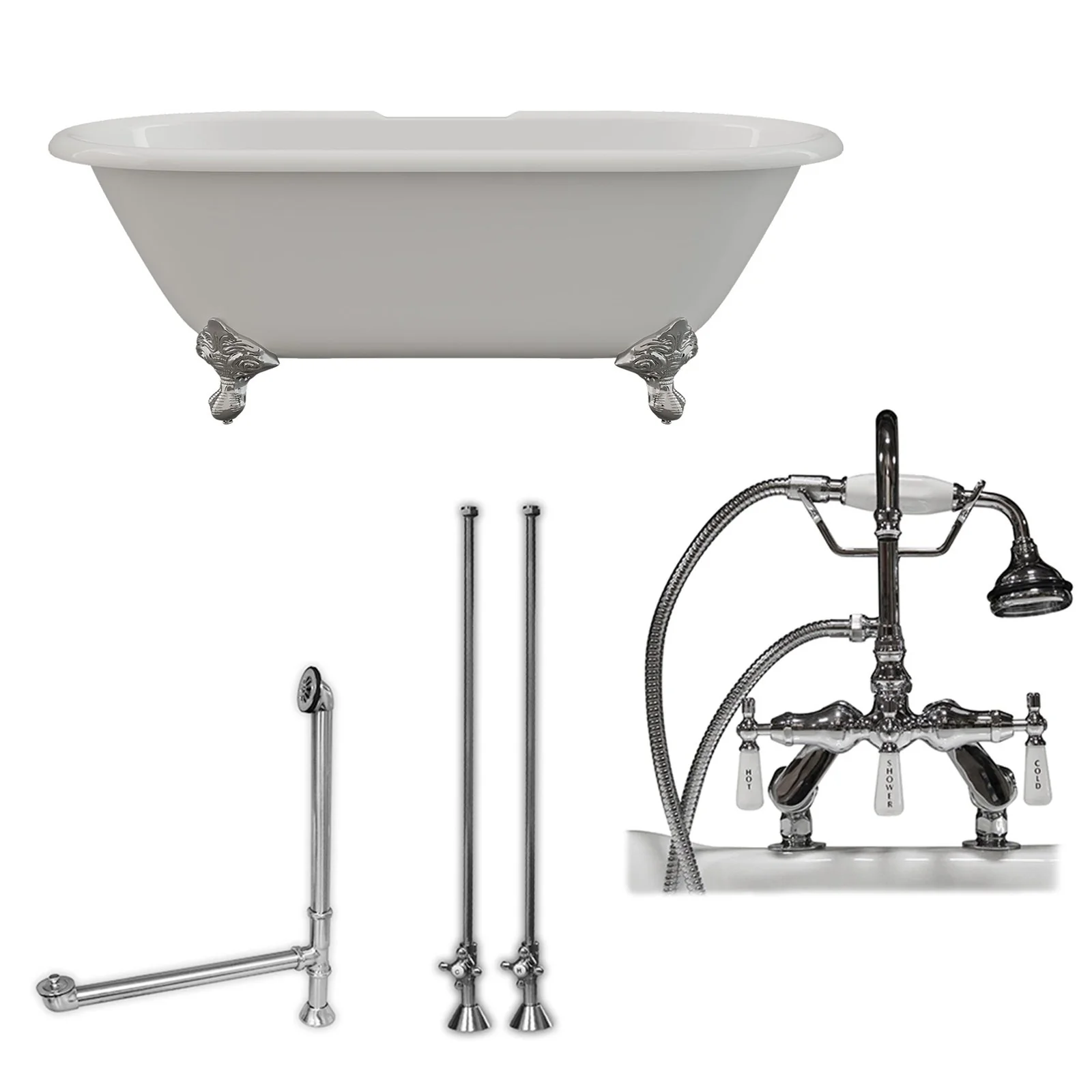 Cambridge Plumbing Cast Iron Double Ended Clawfoot Tub 60" X 30" - Image 2