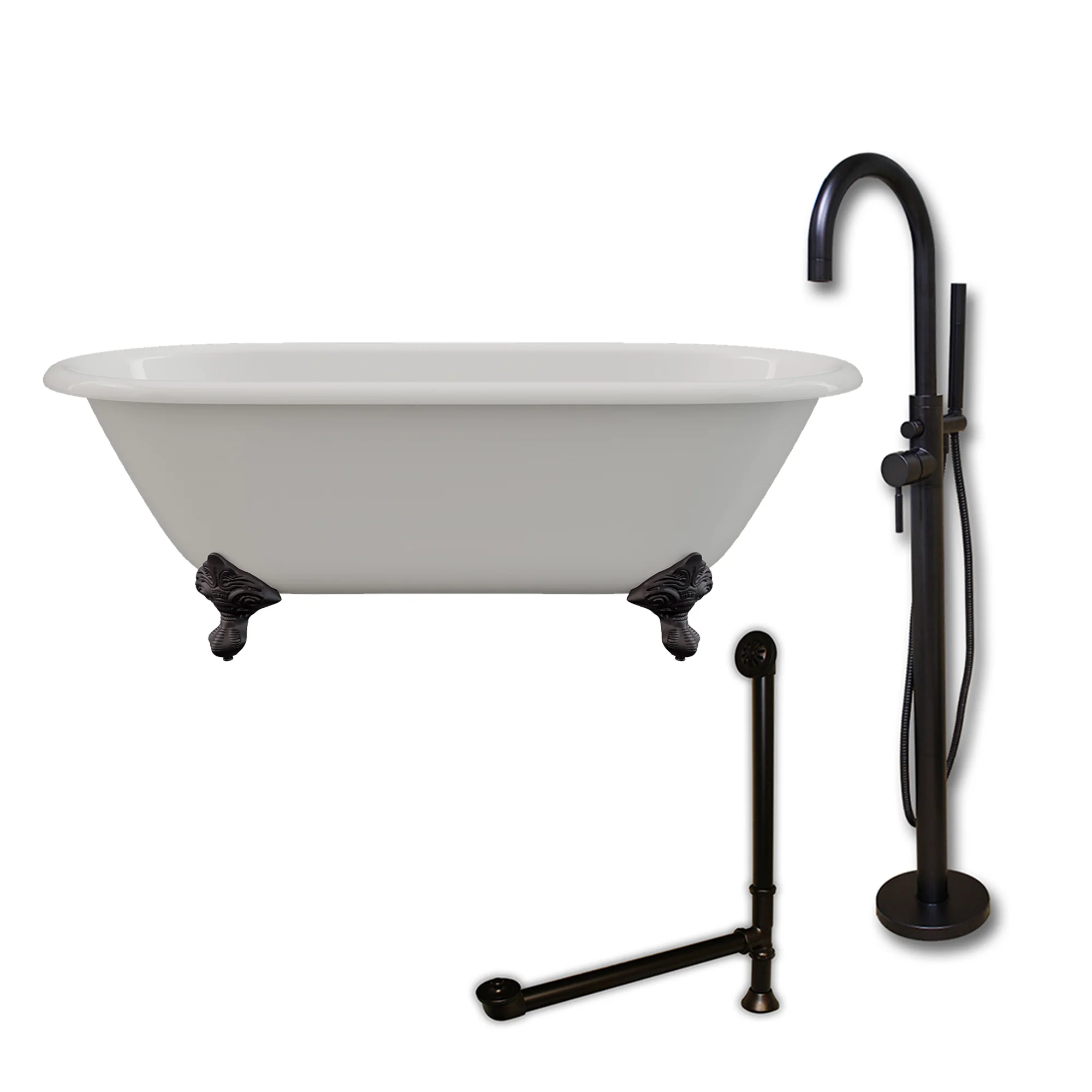 Cambridge Plumbing Cast Iron Double Ended Clawfoot Tub 67" X 30" - Image 2