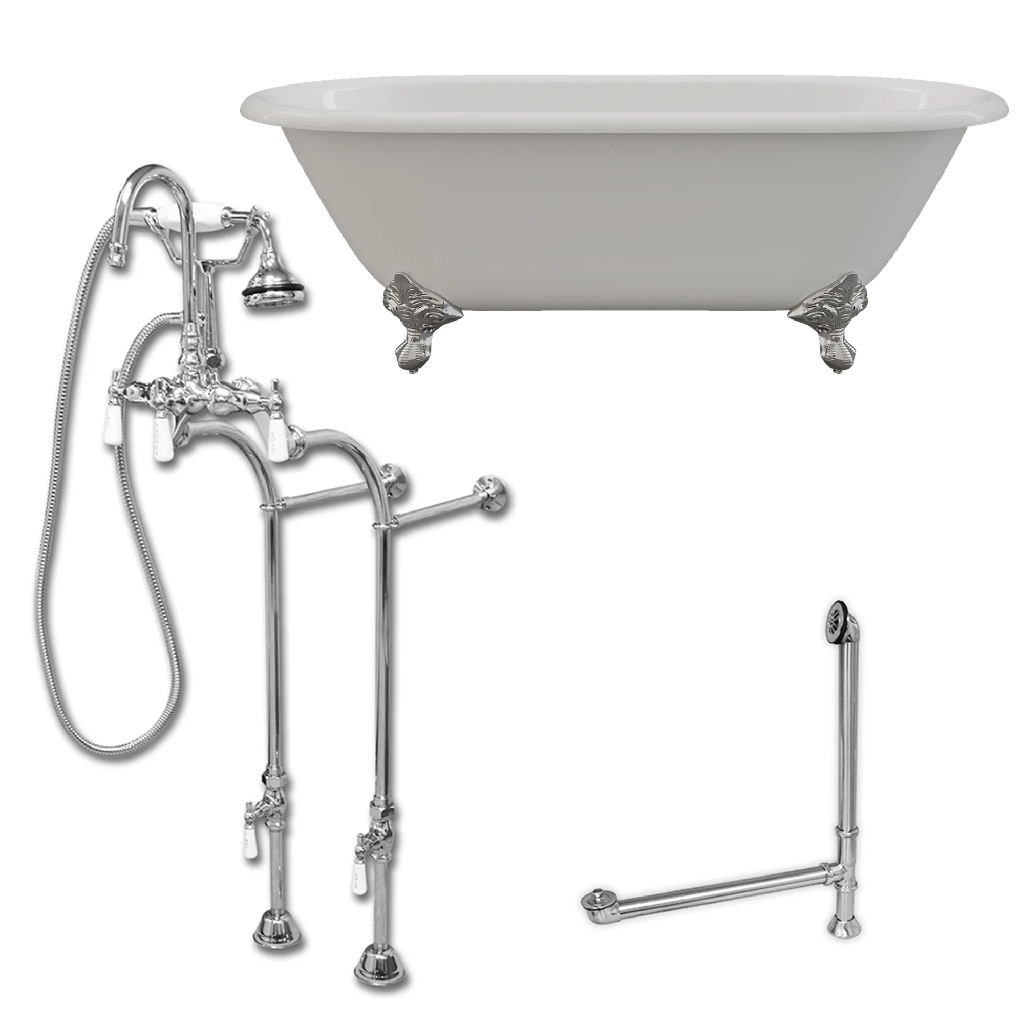Cambridge Plumbing Cast Iron Double Ended Clawfoot Tub 67" X 30" - Image 2
