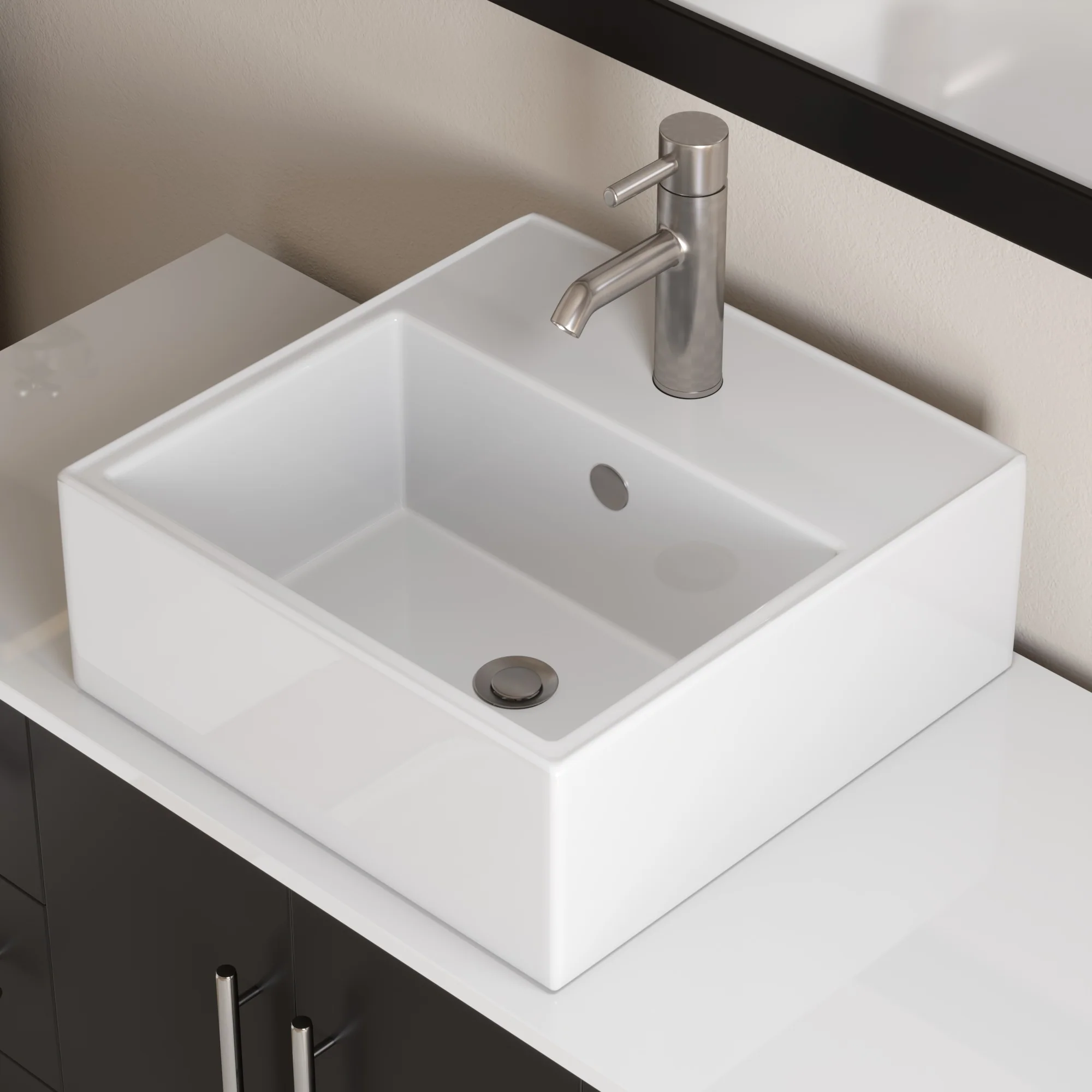 Cambridge Plumbing Complete 48-Inch Espresso Bathroom Vanity Set with Brushed Nickel Plumbing 8116-BN - Image 3
