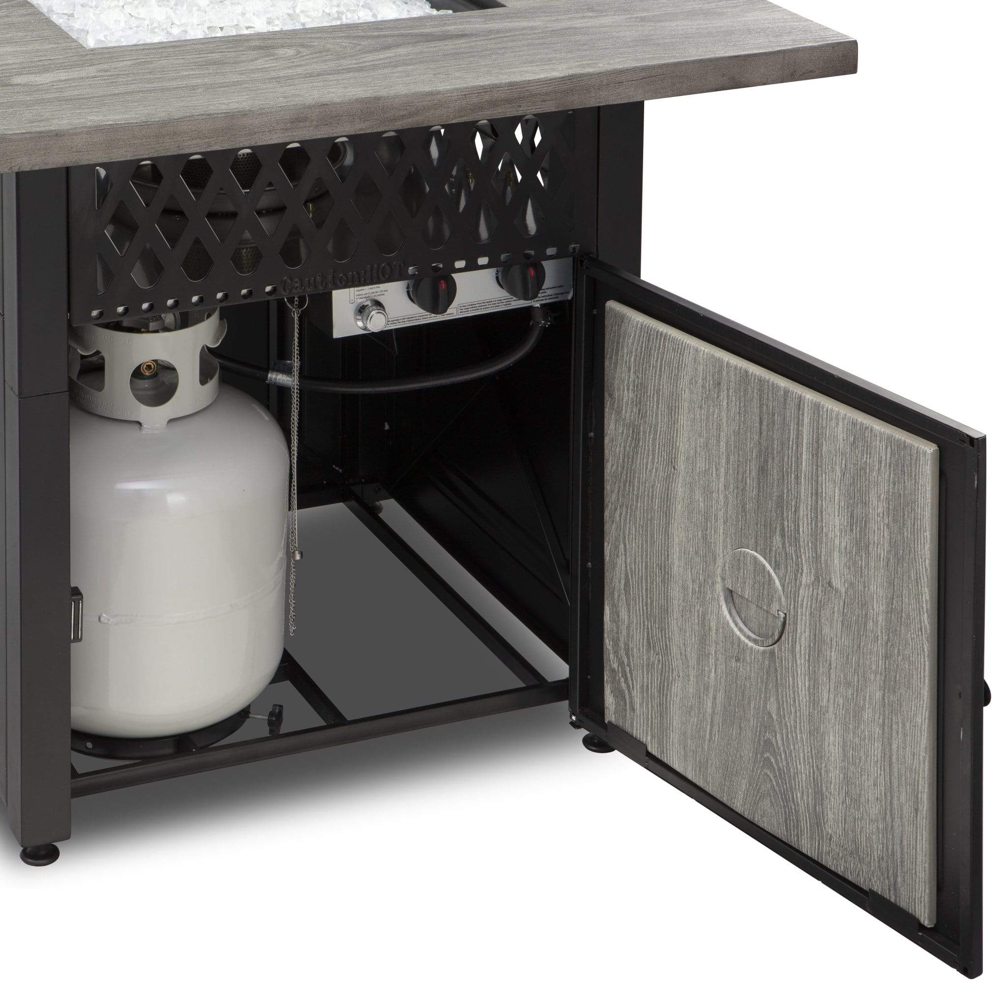 Endless Summer The Dakota, Dual Heat LP Gas Outdoor Fire Pit/Patio Heater with Wood Look Resin Mantel GAD19101ES - Image 3