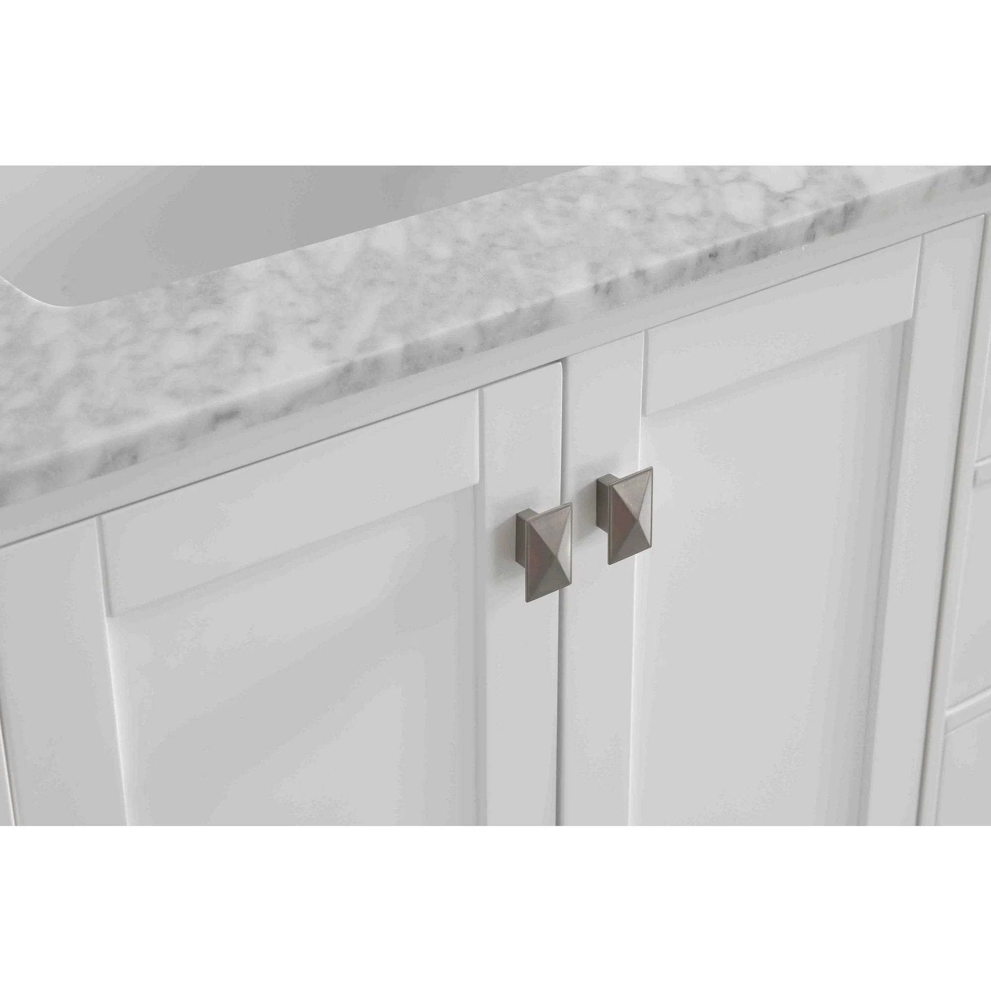 Eviva Aberdeen 78" Transitional White Bathroom Vanity with White Carrera Countertop - Image 6