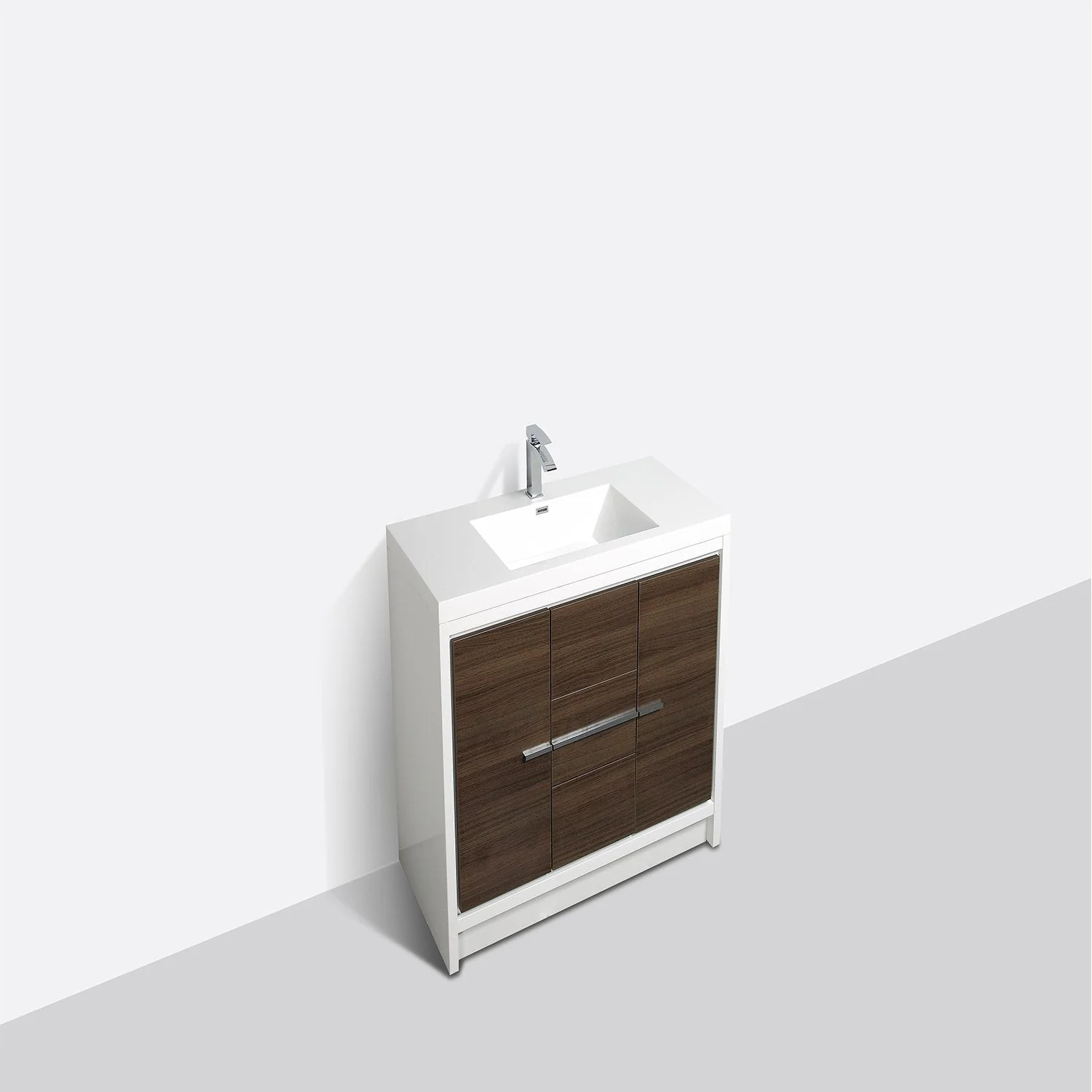 Eviva Grace 36" Bathroom Vanity with White Integrated Acrylic Countertop - Image 5