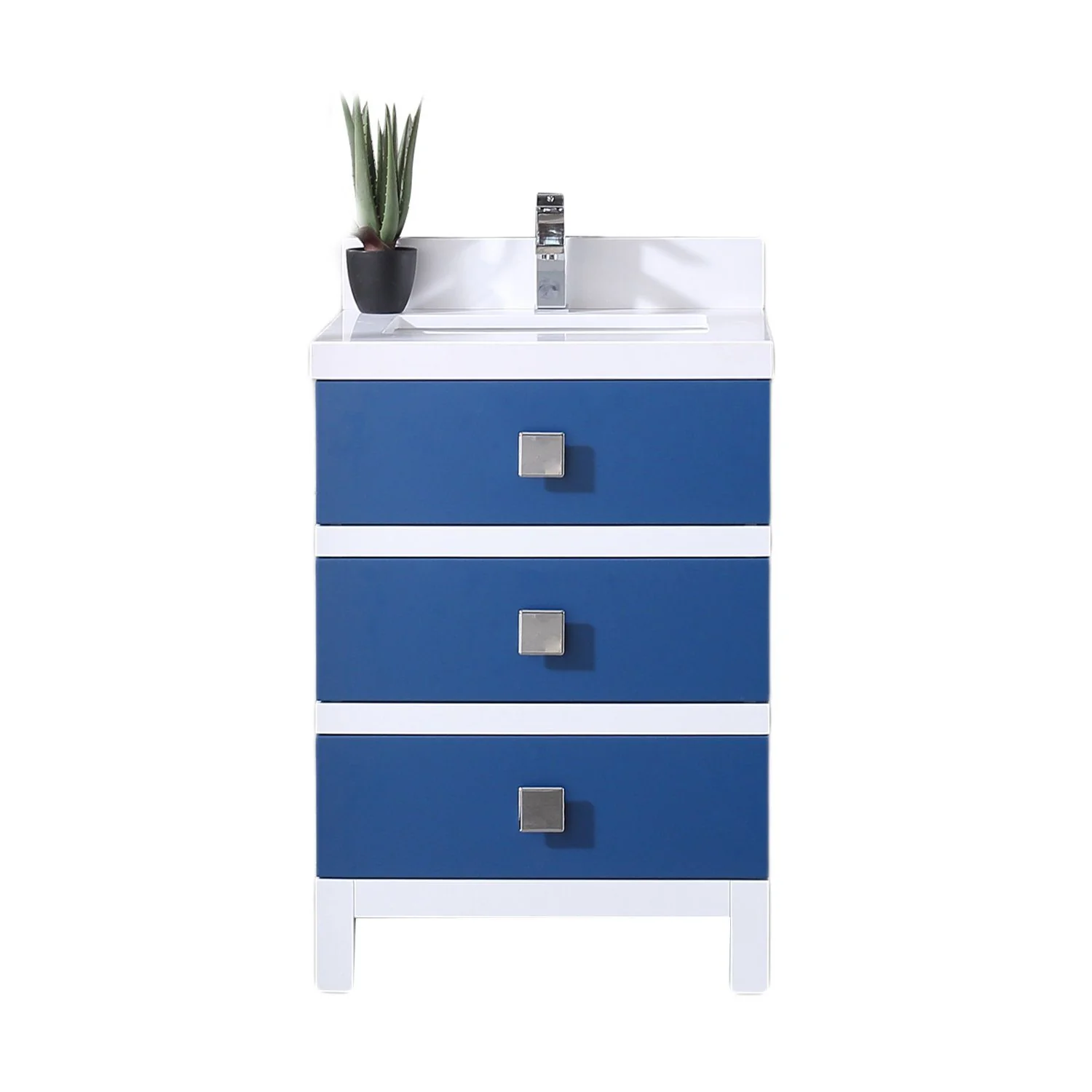 Eviva Sydney 24" Bathroom Vanity with Solid Quartz Countertop - Image 2