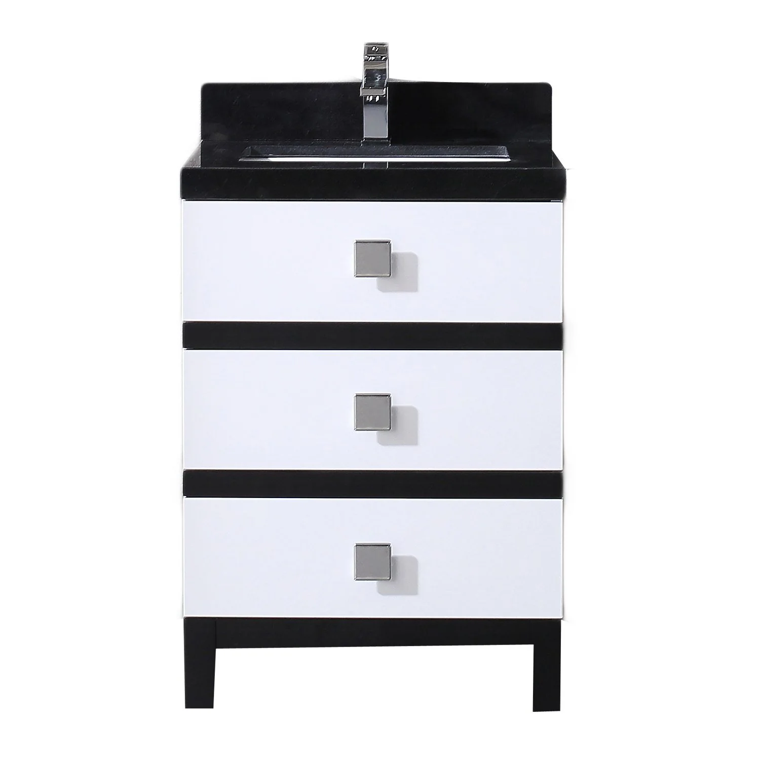 Eviva Sydney 24" Bathroom Vanity with Solid Quartz Countertop - Image 7