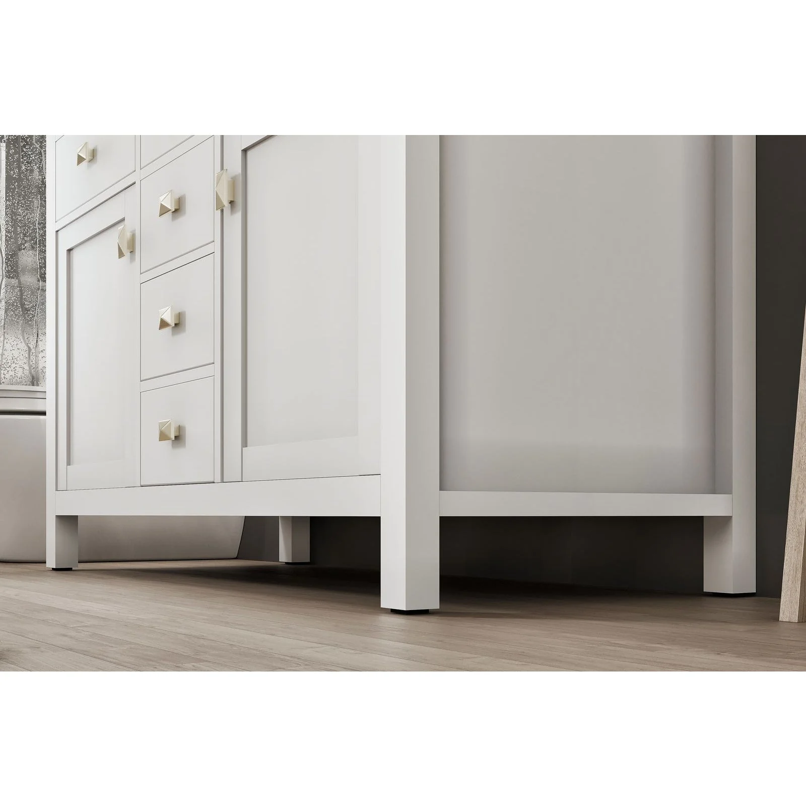 Eviva Totti Artemis 48" Transitional Double Sink Bathroom Vanity with White Carrara Style Man-Made Stone Countertop and Undermount Porcelain Sinks - Image 11