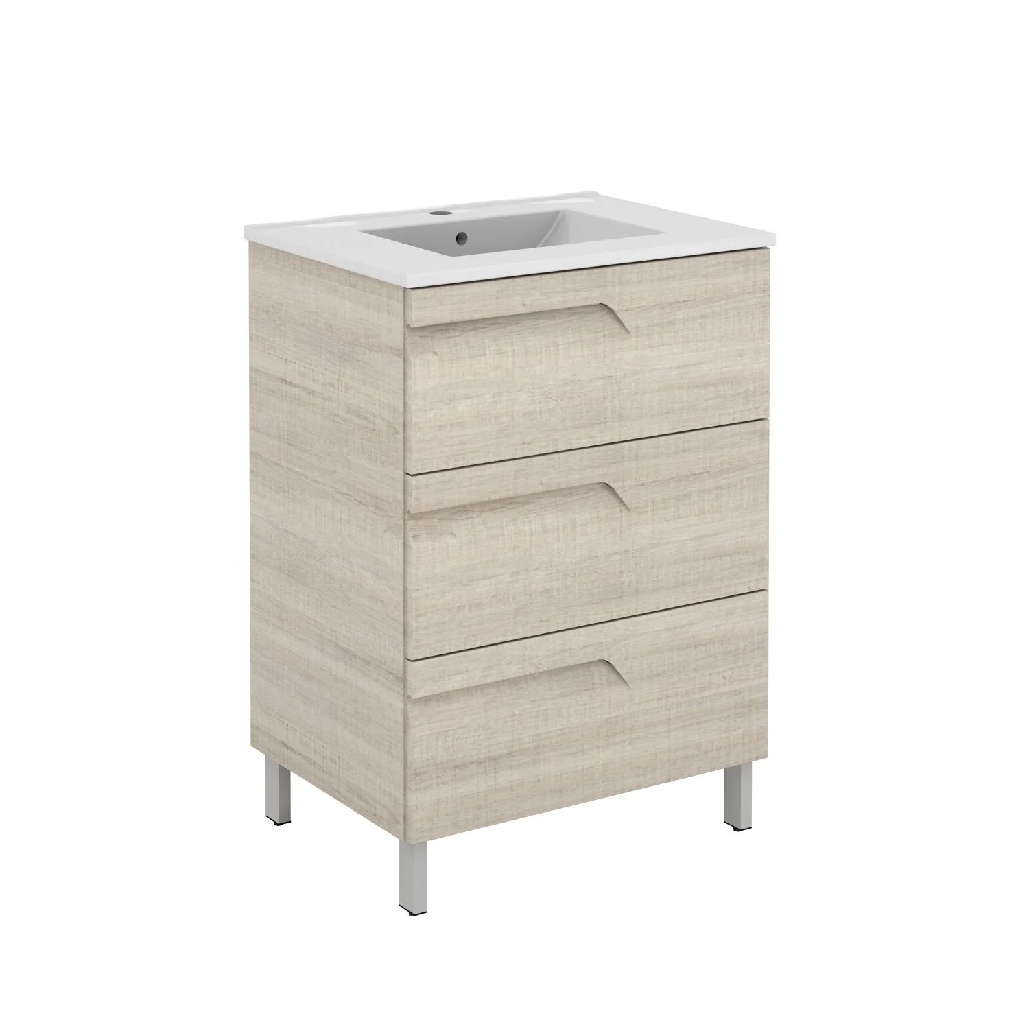 Eviva Vitta 39" Modern Bathroom Vanity with White Integrated Porcelain Sink - Image 3