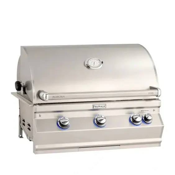 Fire Magic Aurora 30-Inch Built-In Gas Grill With Infrared Burner & Analog Thermometer