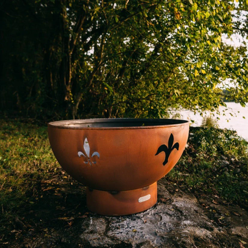Fire Pit Art Fleur De Lis Fire Pit