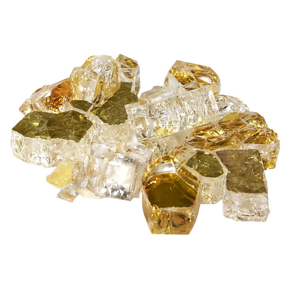 Grand Canyon Amber Gold Reflective Fire glass (1/2-Inch) 10 lbs RFG-10-AG