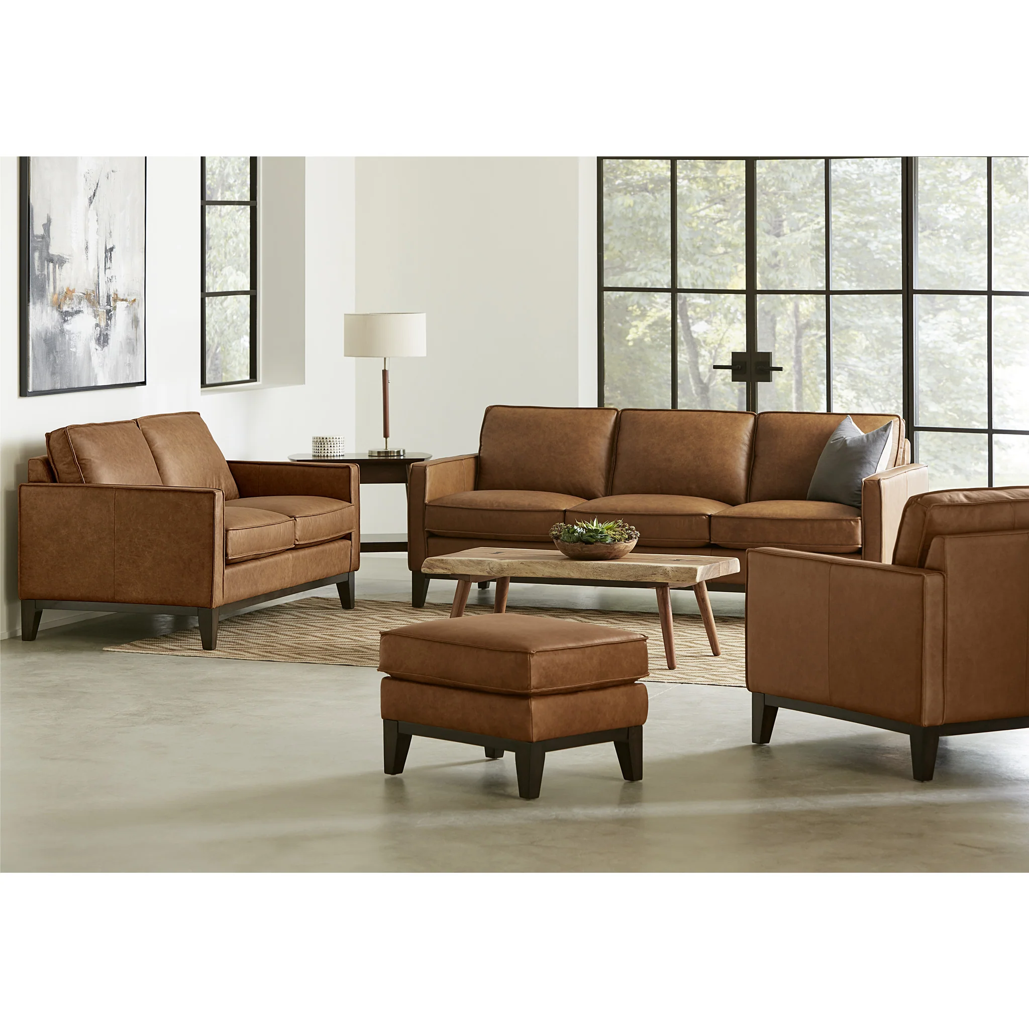 GTR Pimlico Brown Leather Sofa - Image 4