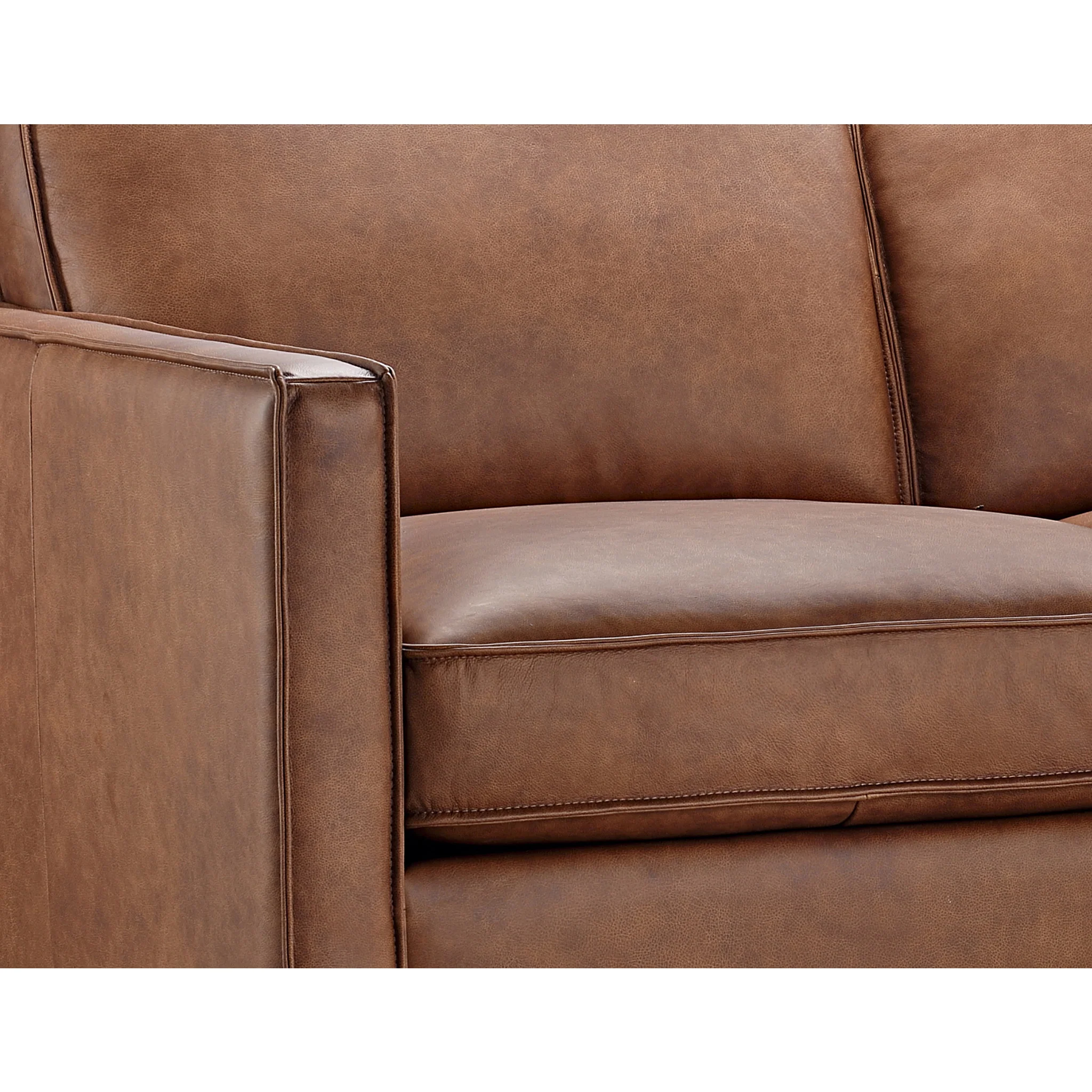GTR Pimlico Brown Leather Sofa - Image 5