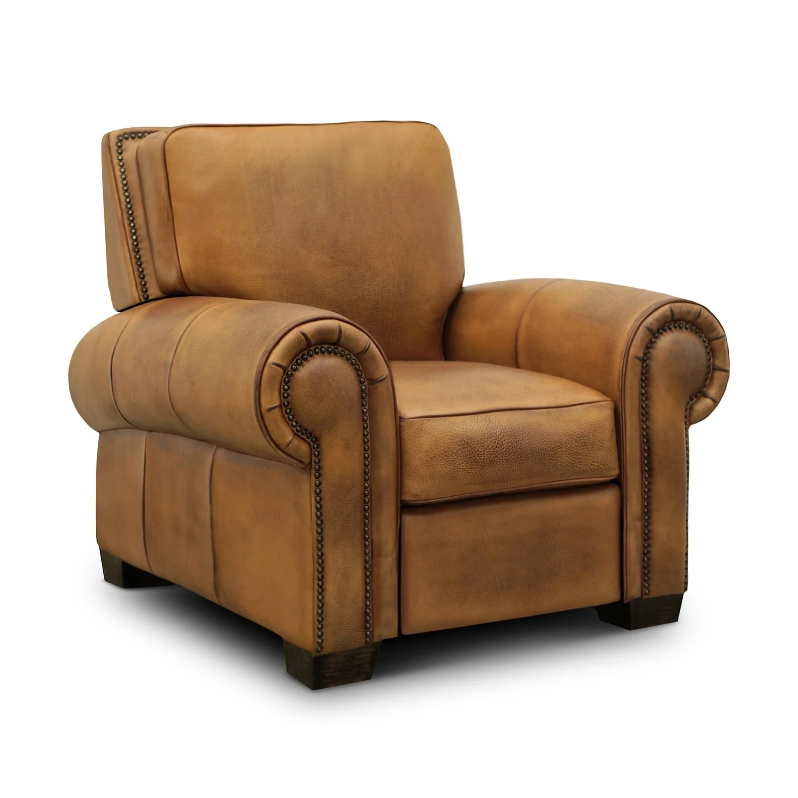 GTR Valencia 100% Top Grain Hand Antiqued Leather Traditional Recliner - Image 2