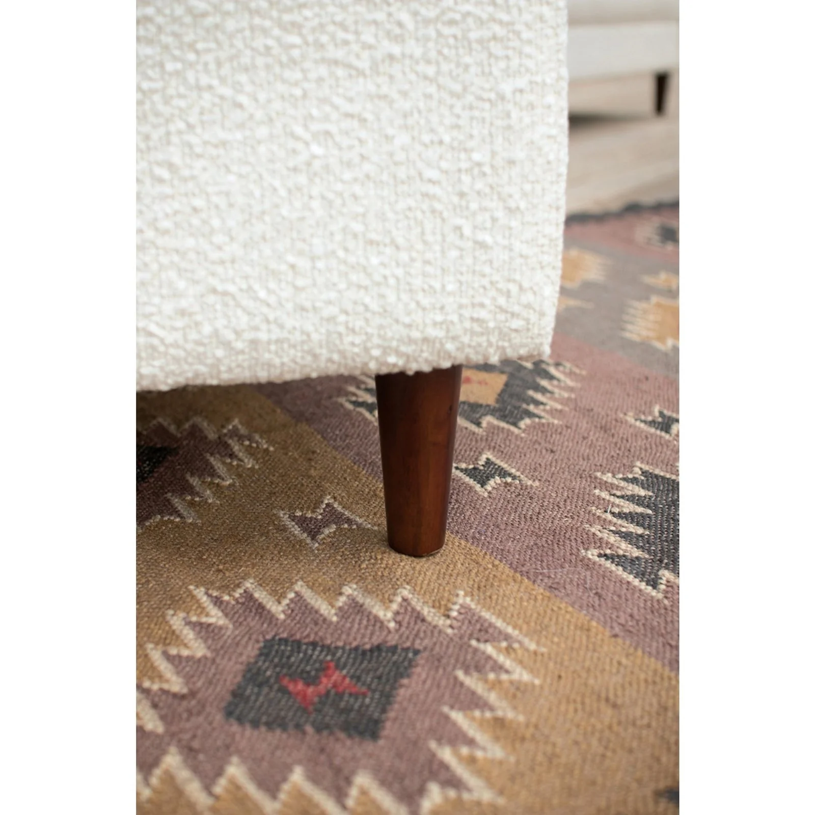 Kalalou Pearl Boucle Sofa - Image 3