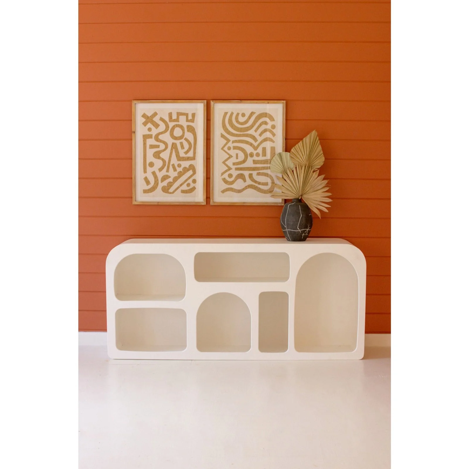 Kalalou White Wood Console Table - Image 3