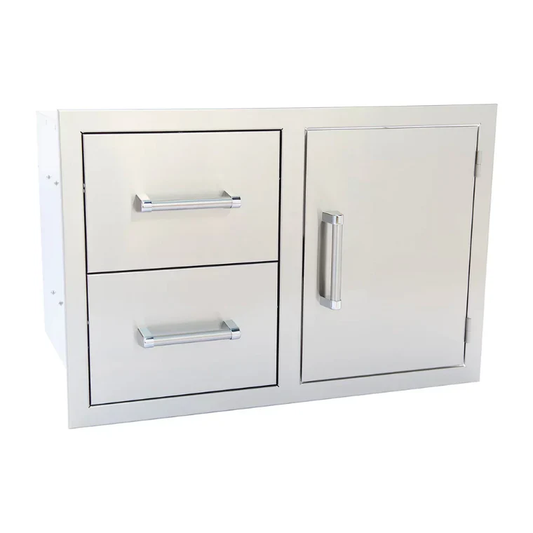 Kokomo Outdoor Kitchen Stainless Steel Two Drawer - One Door Combo