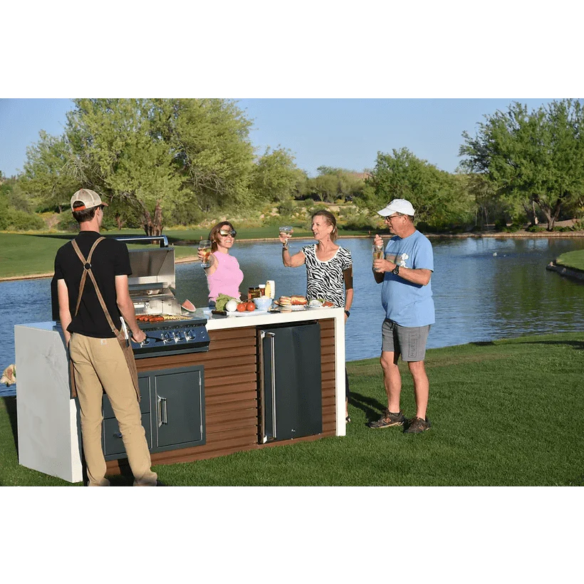 Kokomo Professional Shiplap Outdoor Kitchen KoKoMo Grill With Waterfall Edge - Image 11