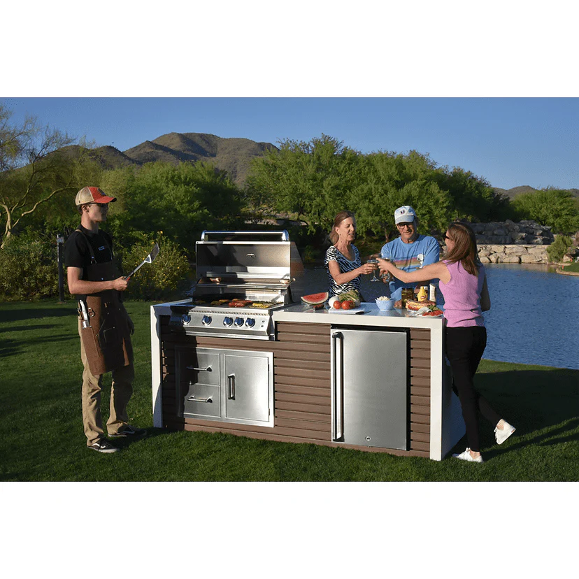 Kokomo Professional Shiplap Outdoor Kitchen KoKoMo Grill With Waterfall Edge - Image 13